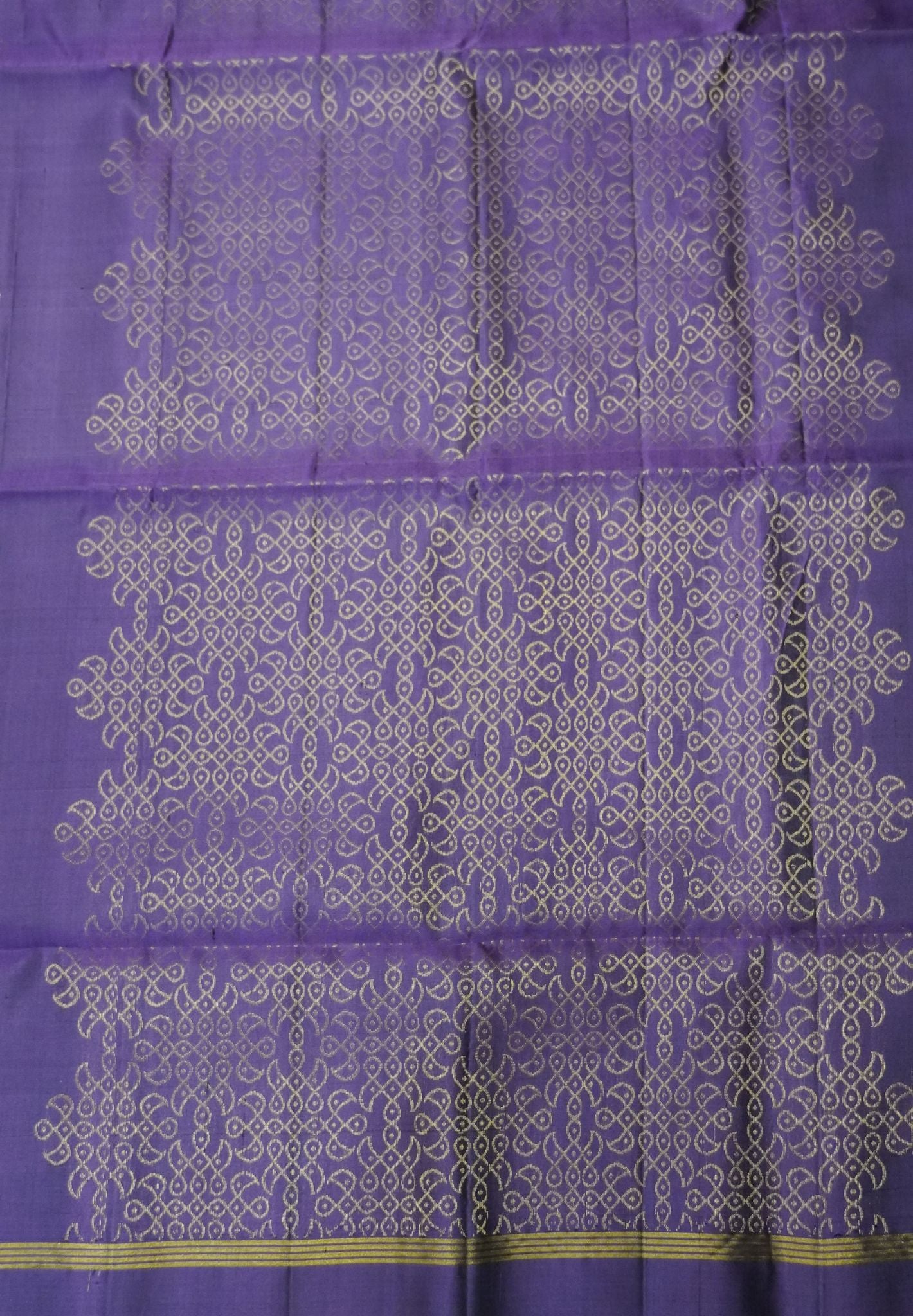 Soft Silk Saree with Kolam Weave - Wine