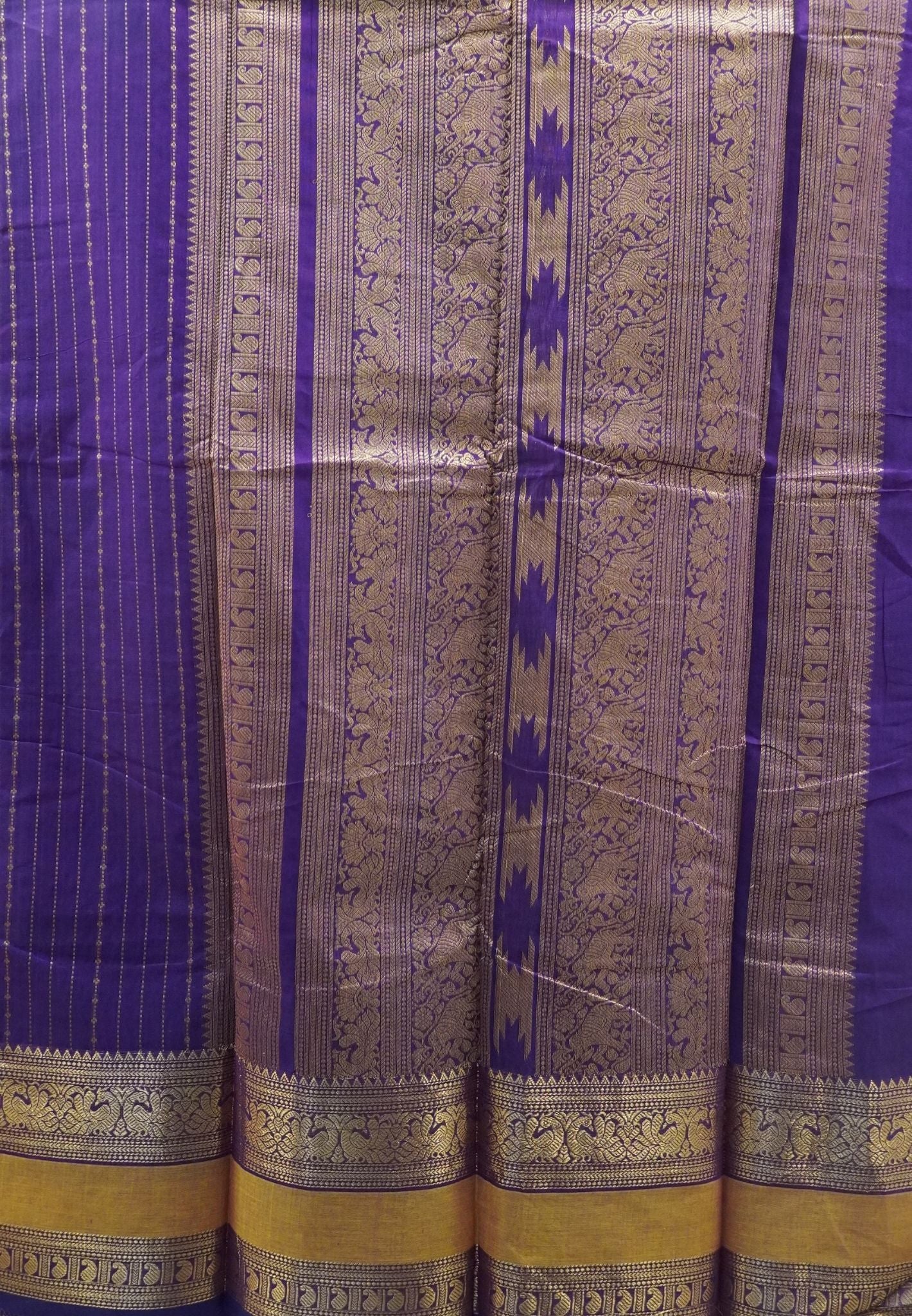 Chettinad Cotton Saree–Purple Retpet Vairaoosi