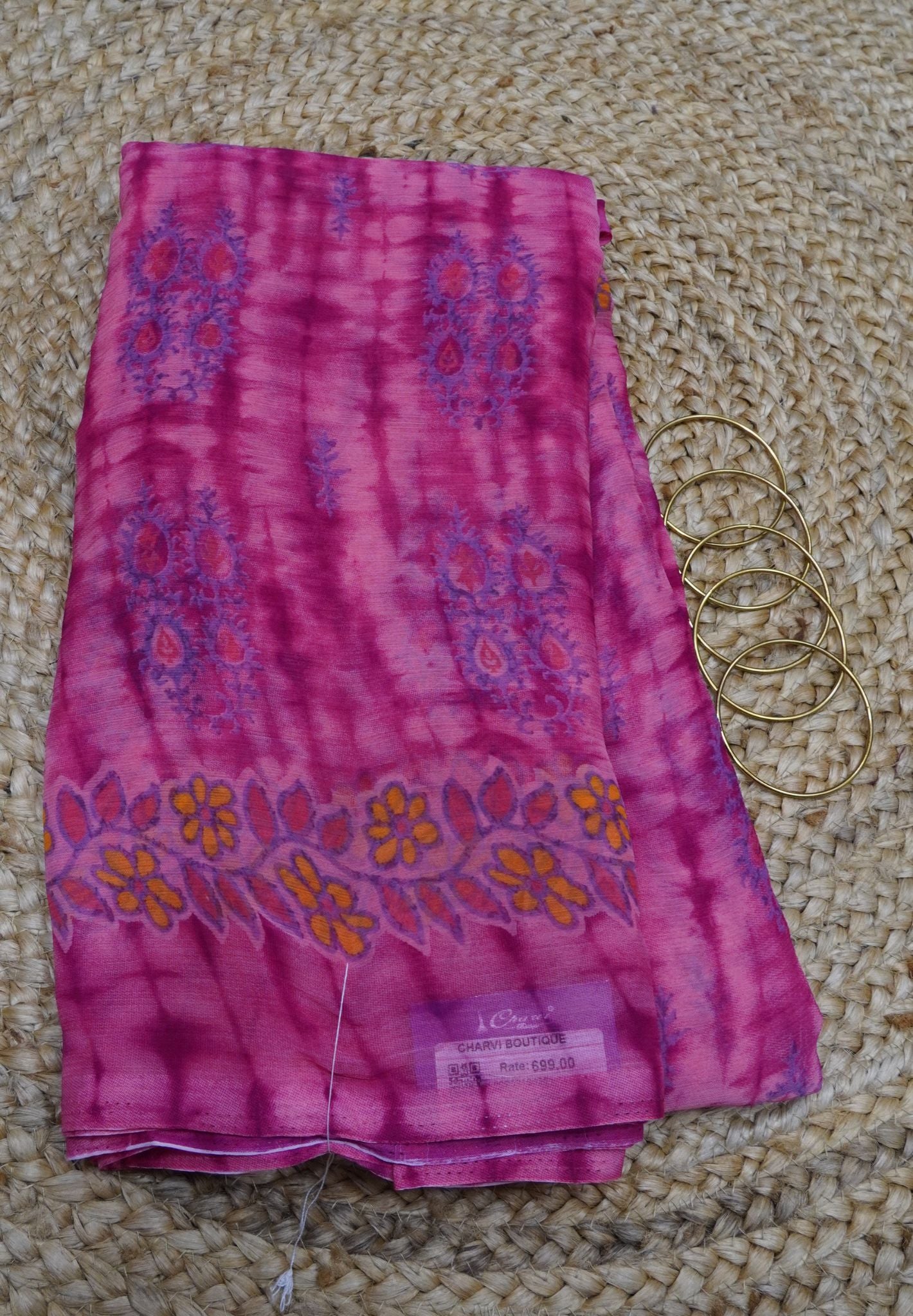 Chiffon Saree -Pink