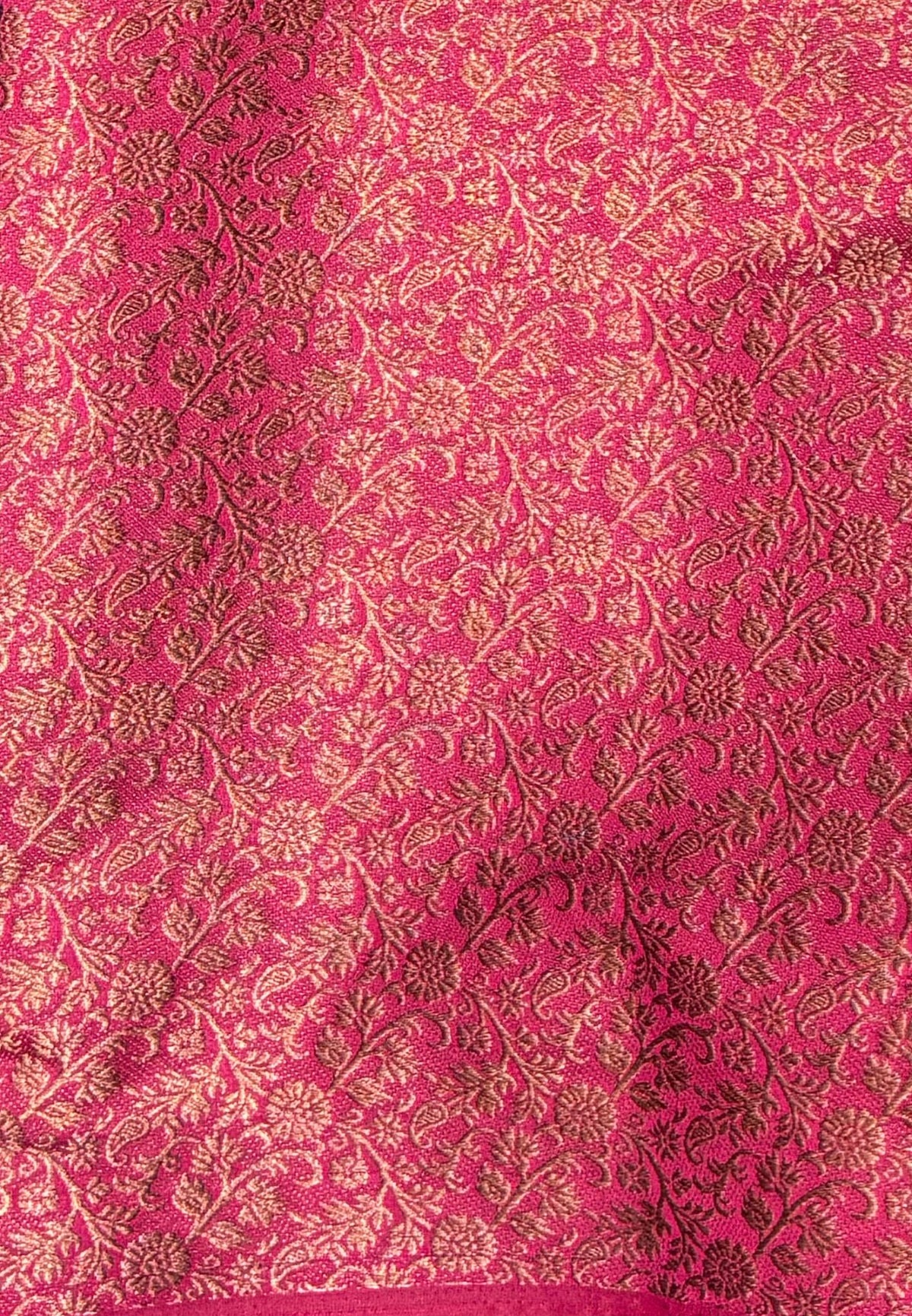Bamboo Tussar Saree-Rani Pink In Palum Pazhamum Border