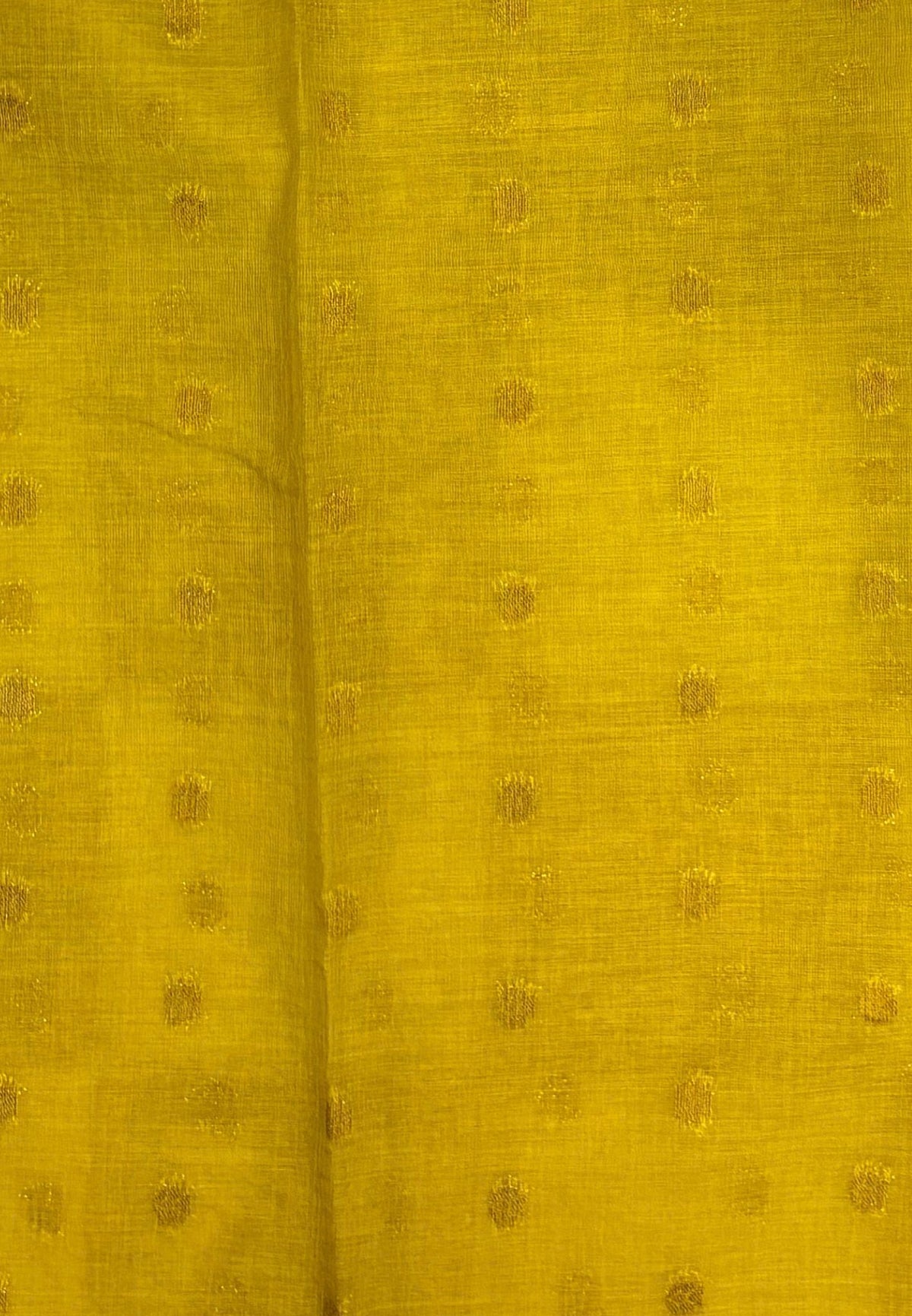 Soft Jute Tussar Saree-Mustard In Square Check Zari Border
