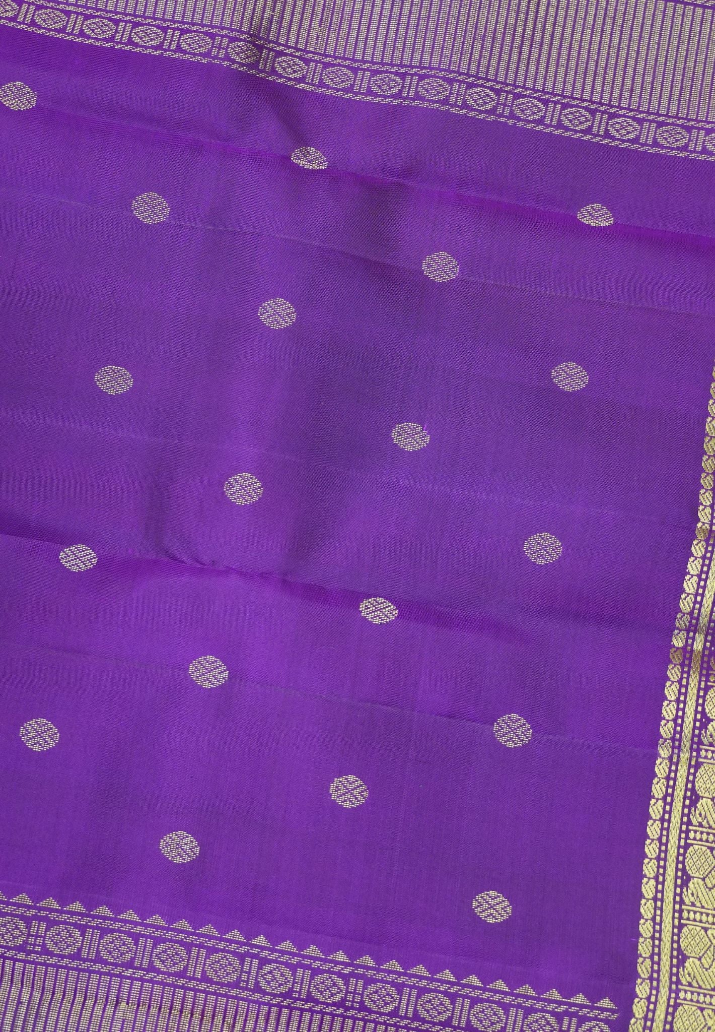 Pure Kanchipuram Silk Saree - Pinkish Orange with Small Border