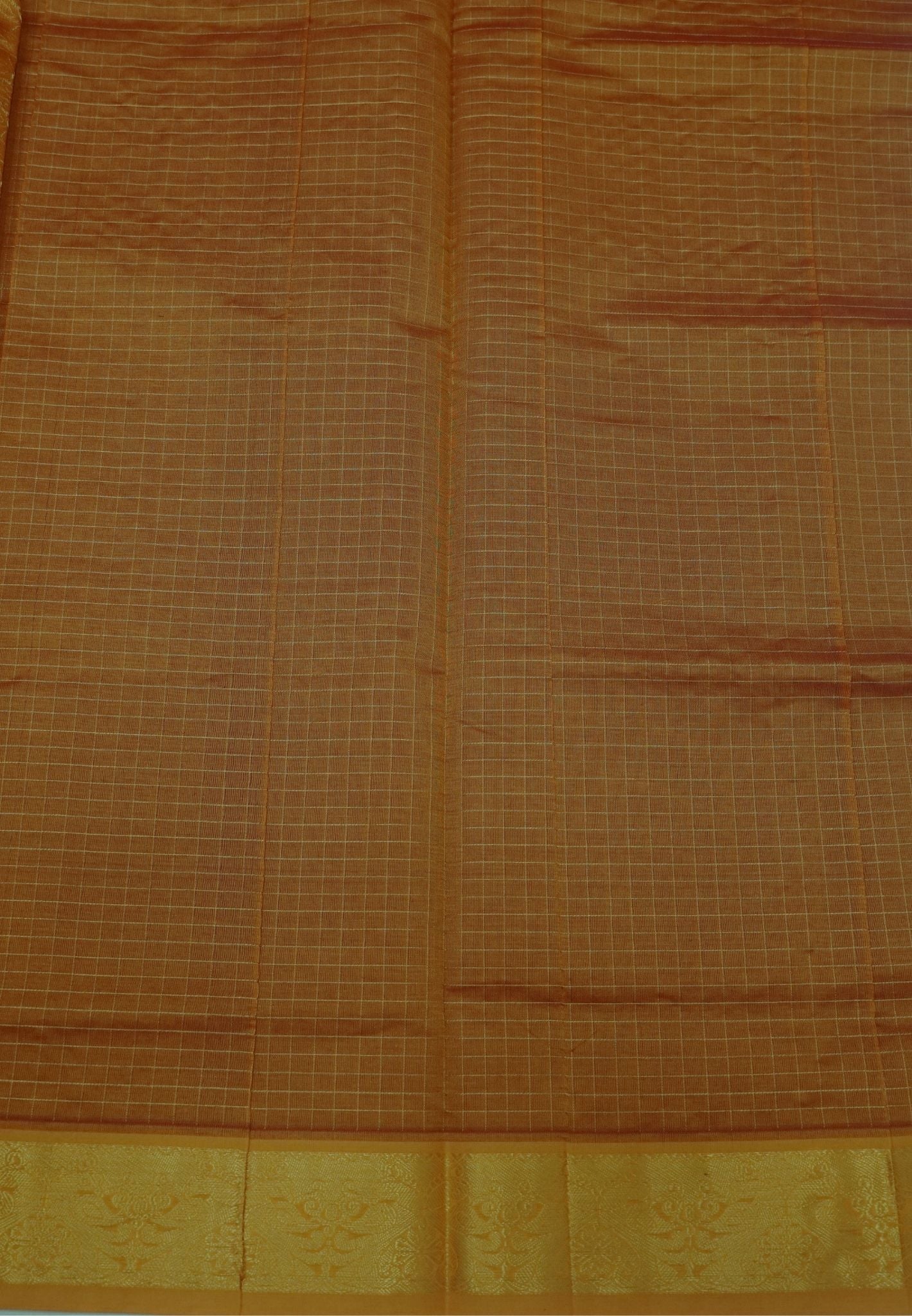 Pure Silk Cotton Saree-Purple-Turmeric Yellow Zari Emboss With Contrast Border
