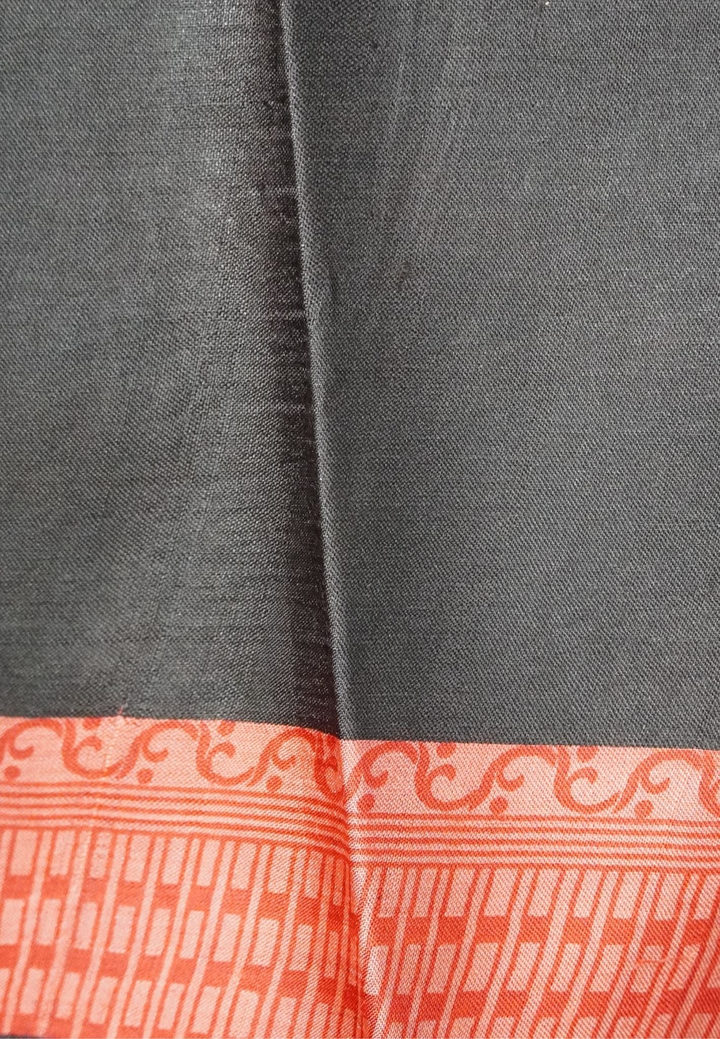 Pure Tussar Saree-Red in Mini Floral Pattern