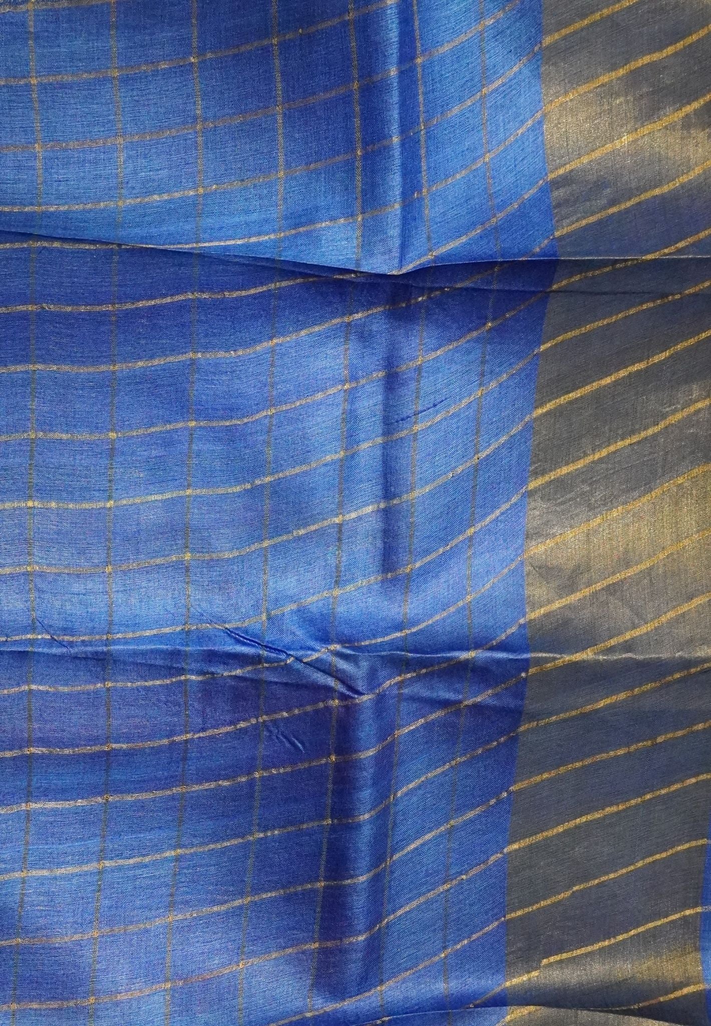Pure Tussar Saree - Blue