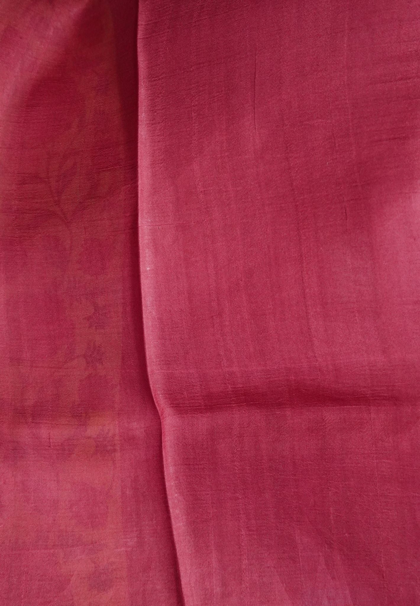 Pure Tussar Saree-Yellow with Contrast in Floral Pattern