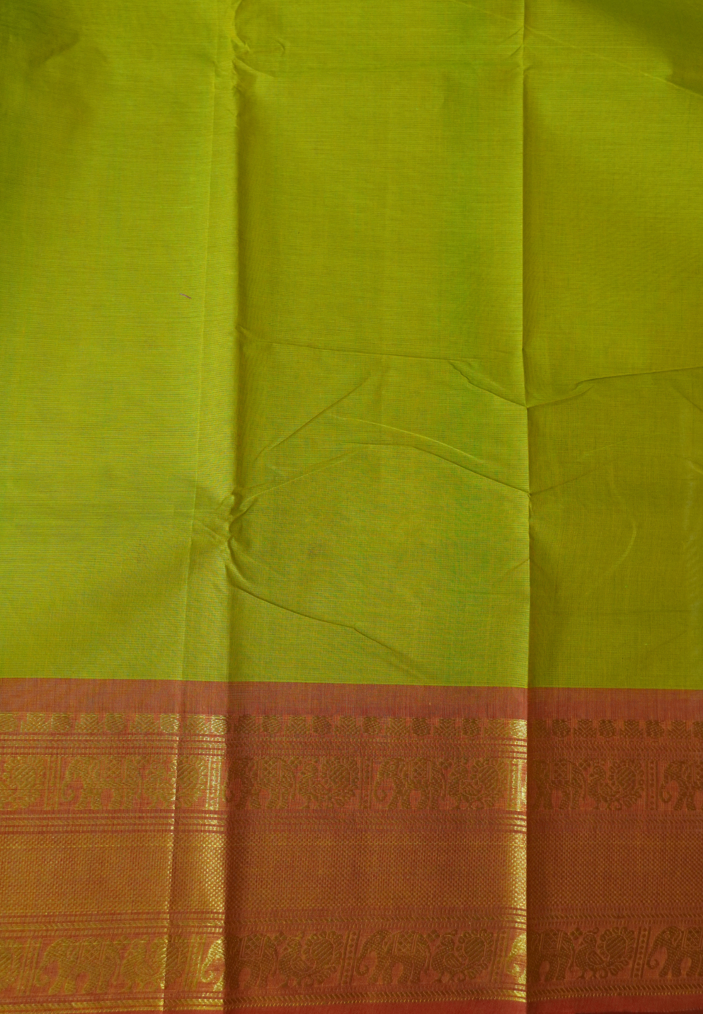 Chettinadu Cotton Saree-Mehandi green