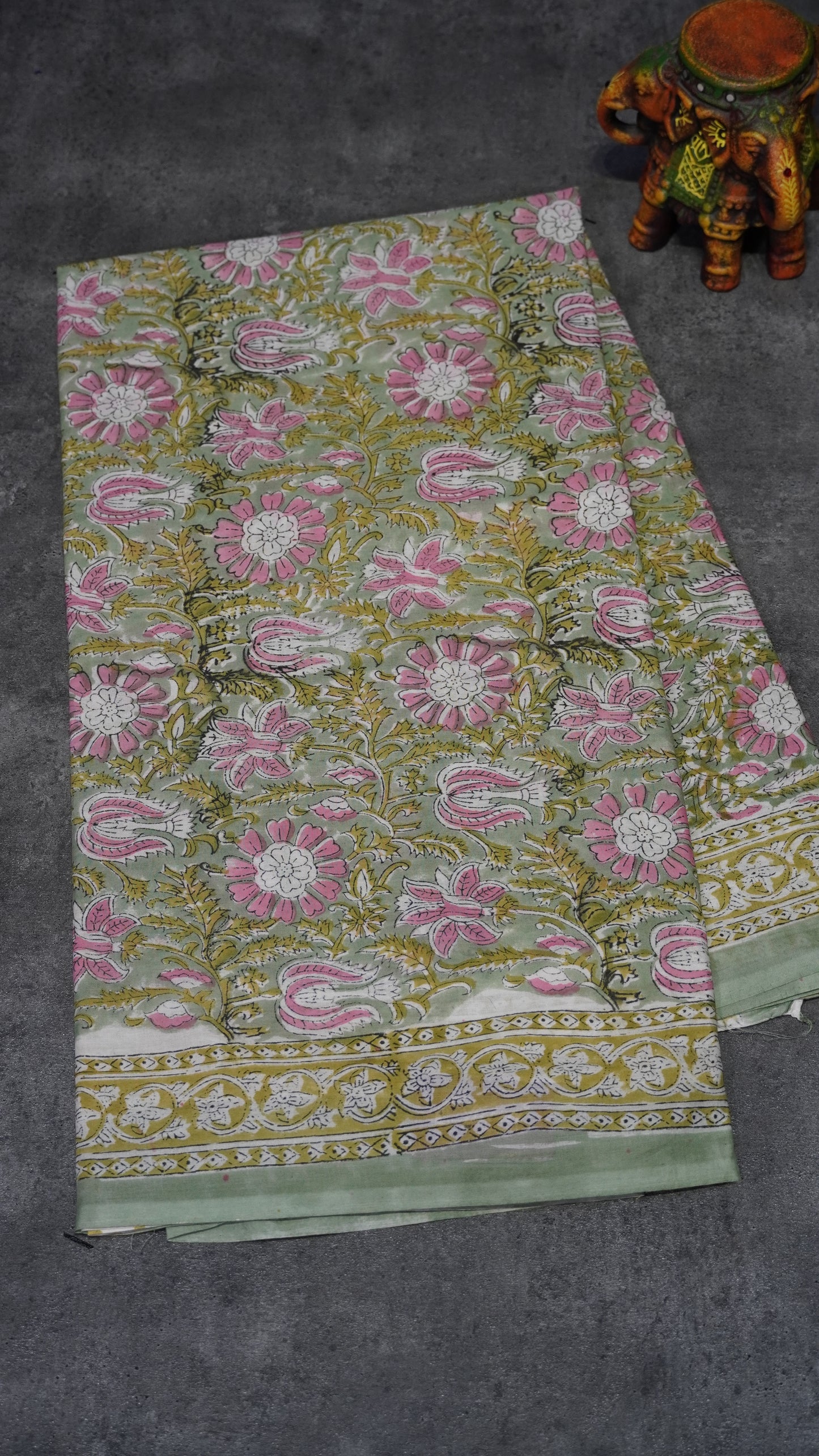 Mul Mul Cotton Saree Floral