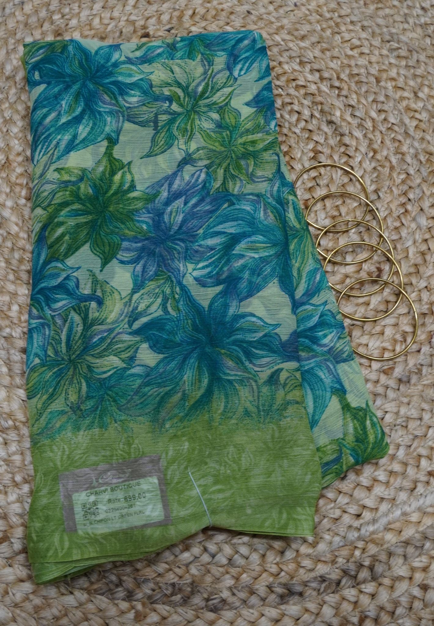 Chiffon Saree -Light Green