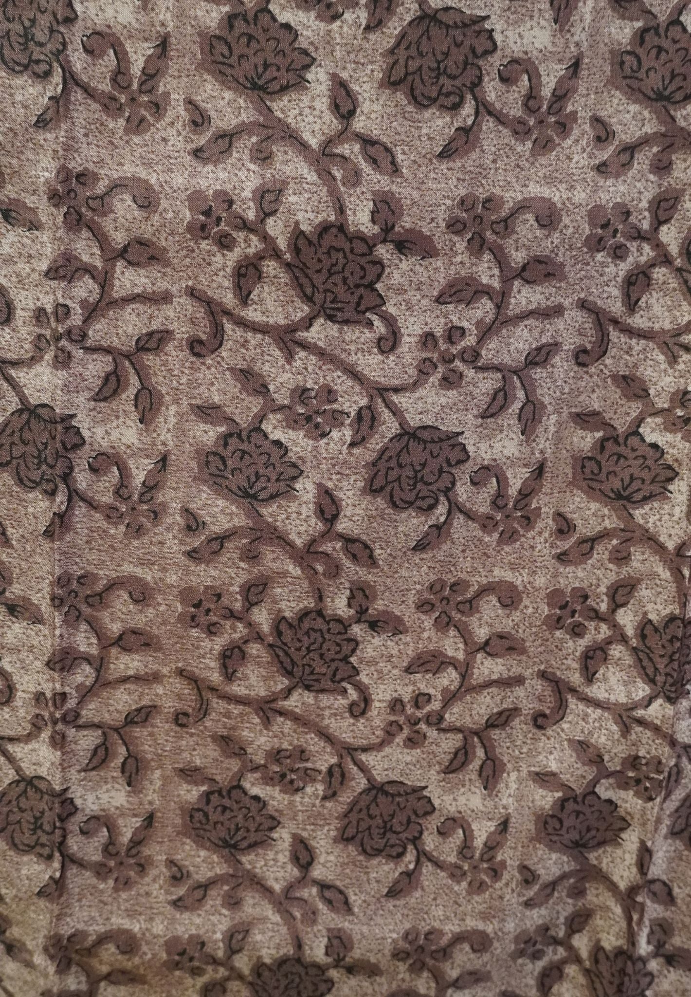 Tussar Saree-Mauve with Cut Work Pattern