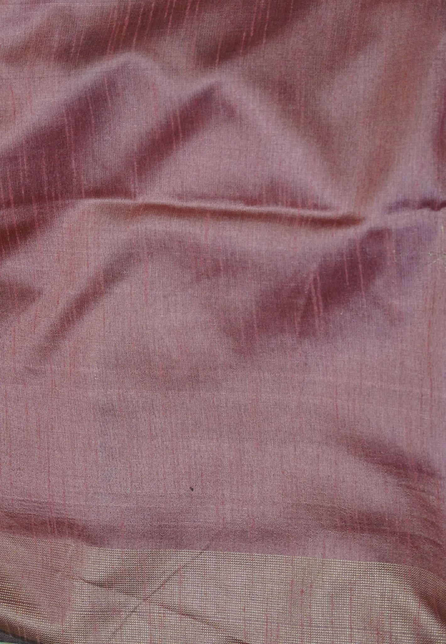 Semi Raw Silk Saree-Pale Orange in Checked Zari