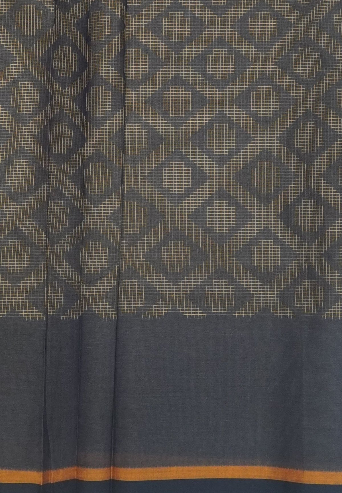 Cotton Saree-Greyish Blue in Thread Work