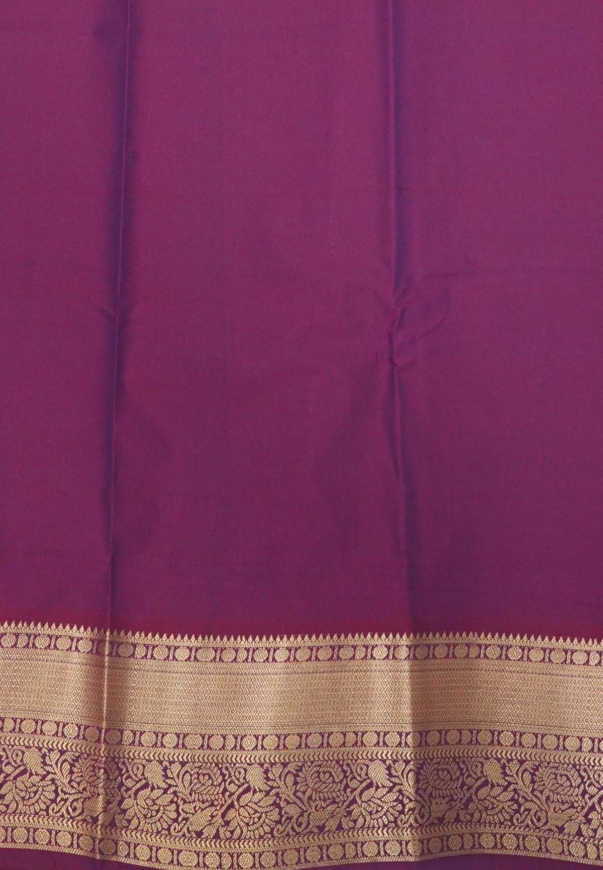 Budget Kanchipuram Saree-Purple in Feather Peacock Buttas