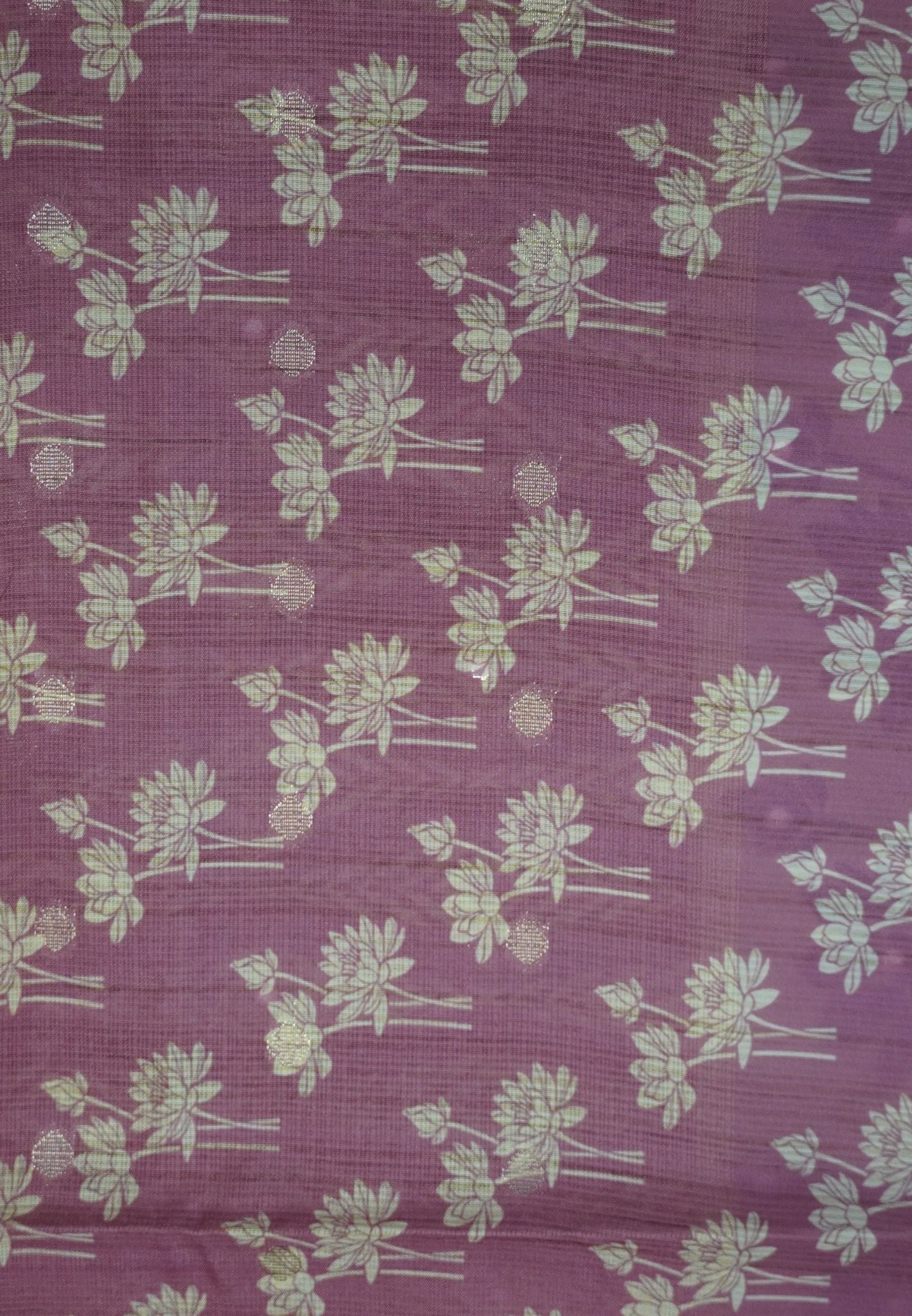 Tissue Kota Saree-Pink with Mirror Work