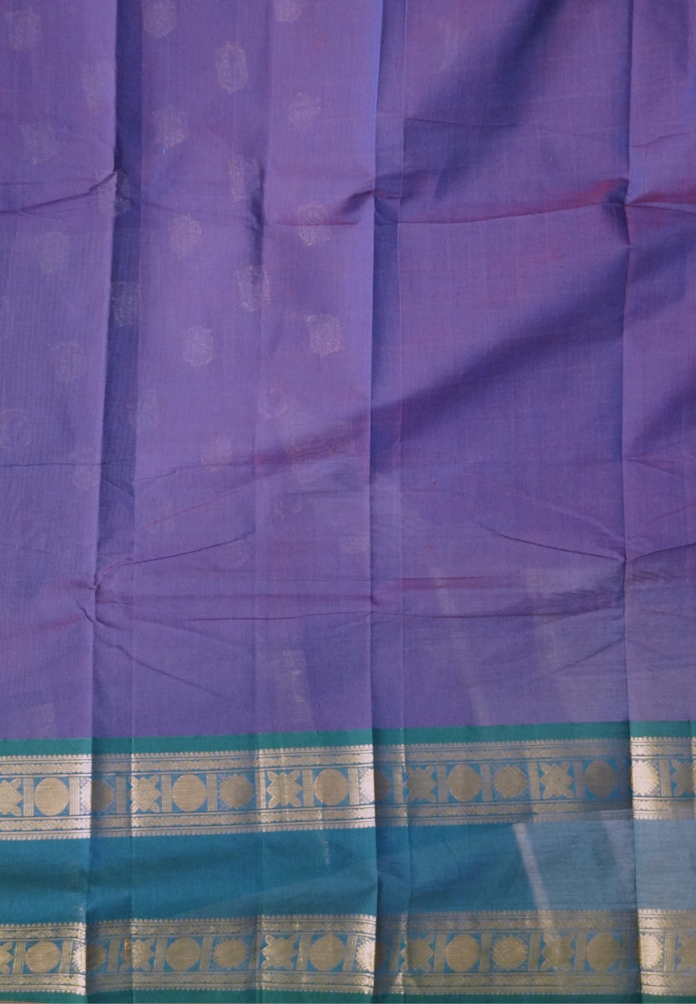 Chettinadu Cotton Saree-Bluish Purple