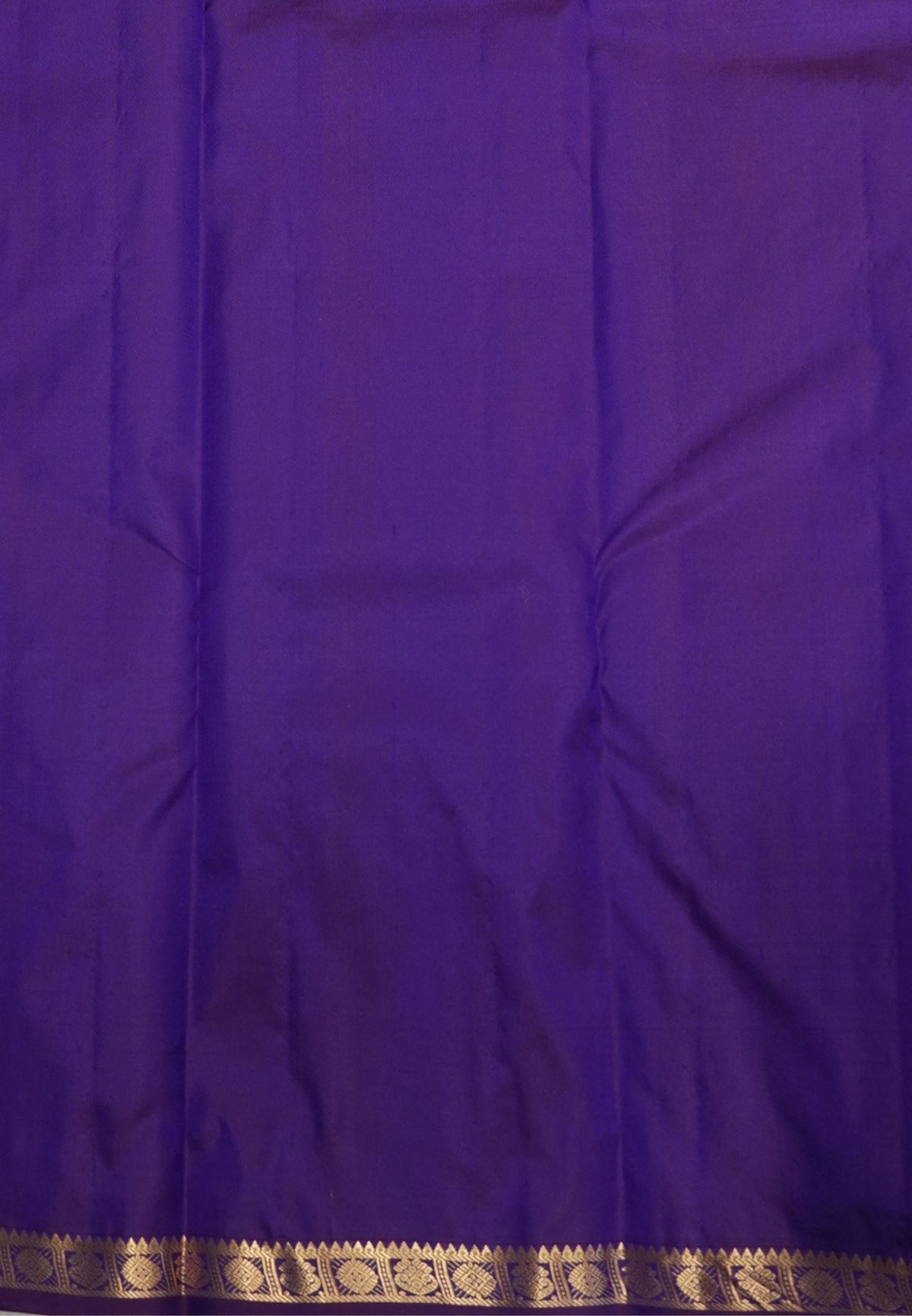 Pure Kanchipuram Silk Saree-Ms Blue with Small Border