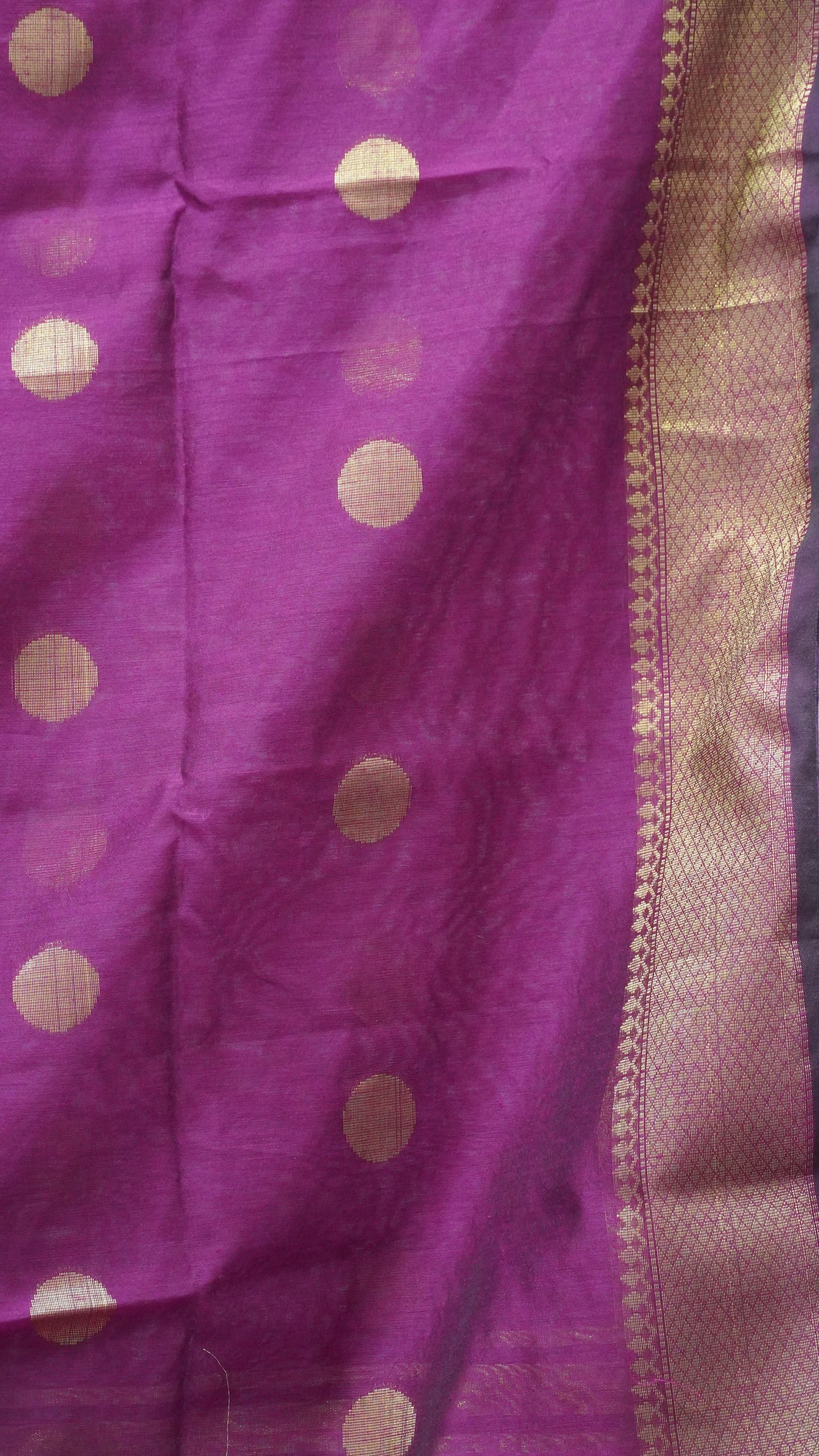 Maheswari Cotton Saree Round Butta-Pink