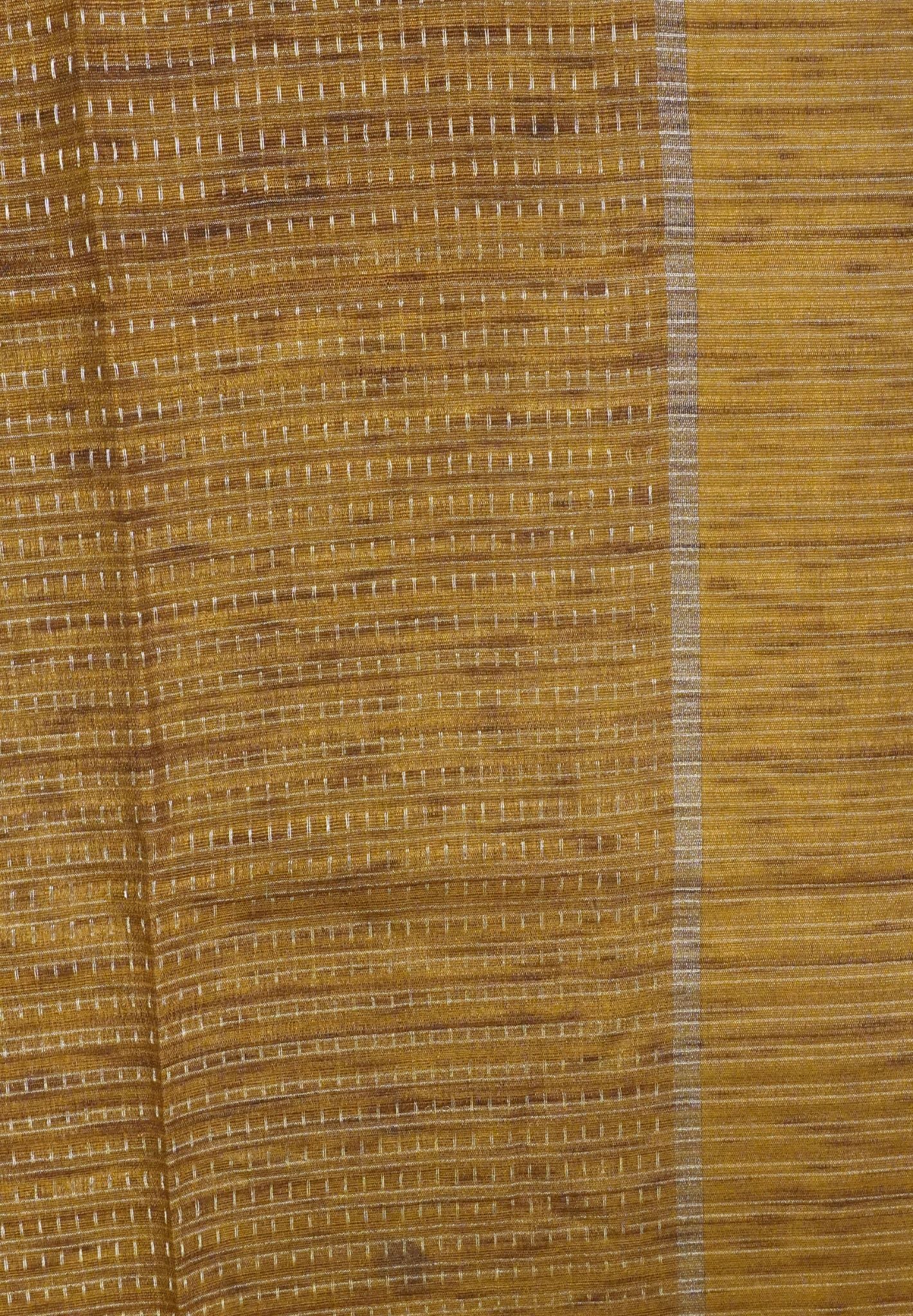 Matka Tussar Saree - Mini Zari Gold