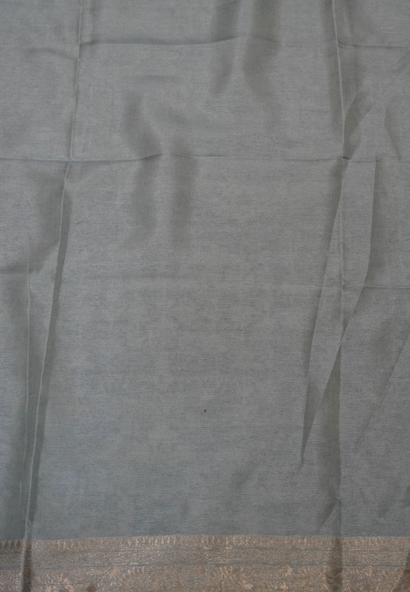 Soft Tussar Saree - Baby Blue Tringl