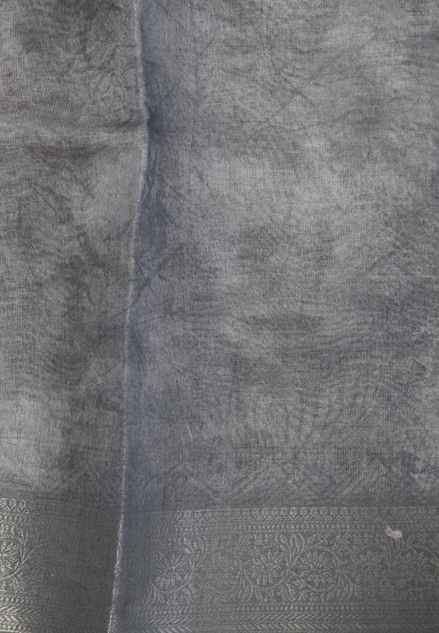 Tissue Kota Saree-Grey
