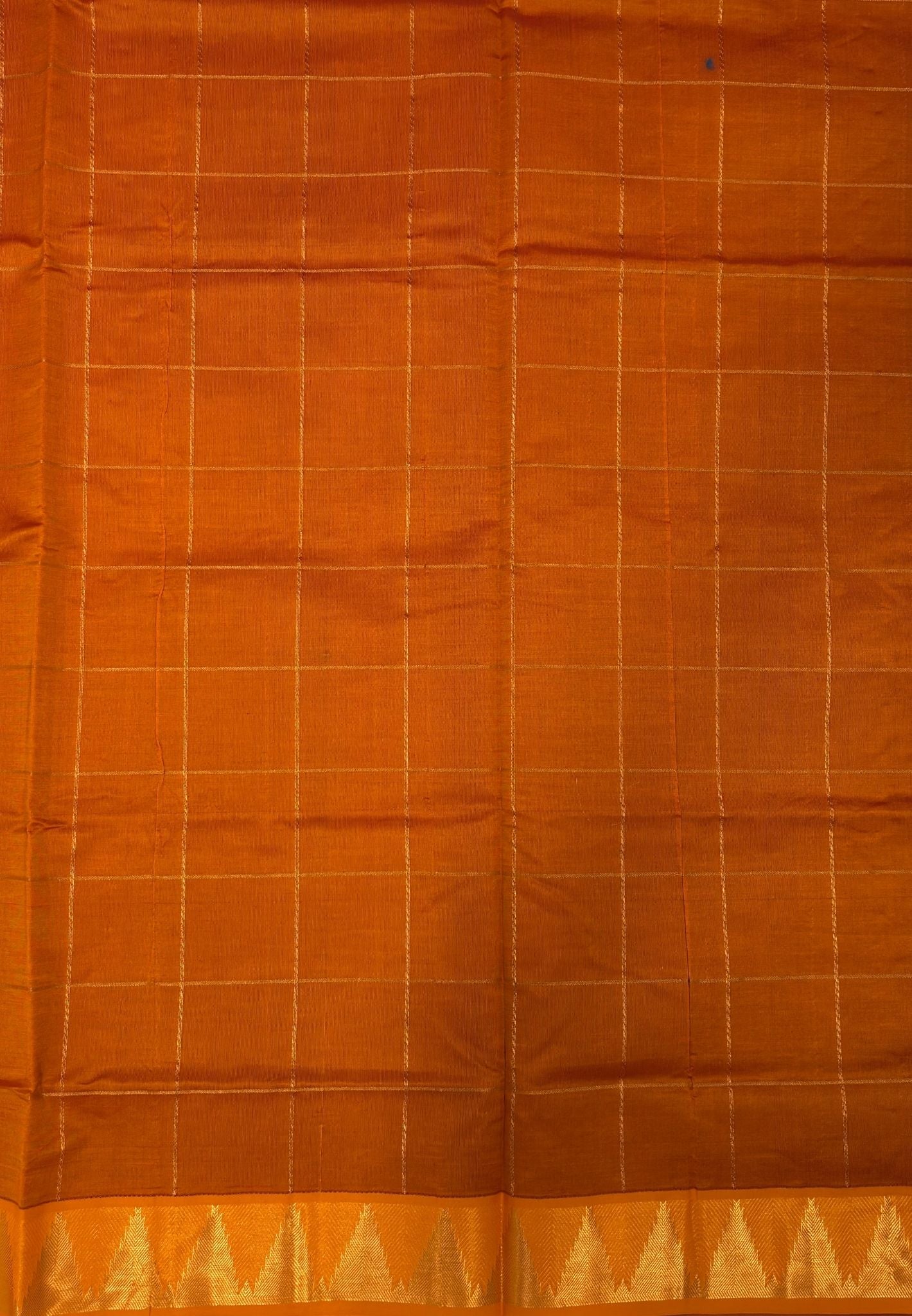 Silk Cotton Saree-Maroon with Contrast Temple Border