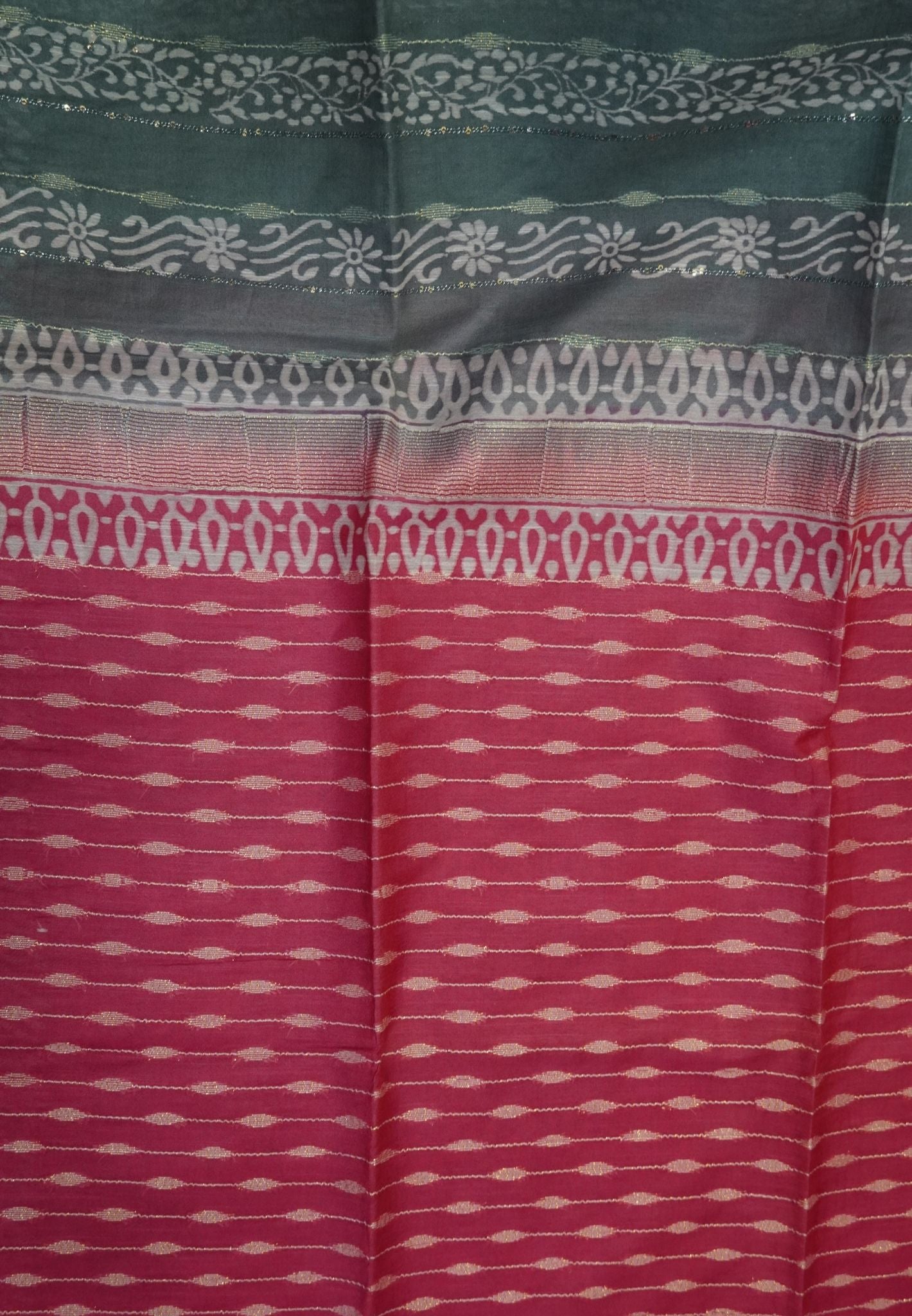 Bhagalpur Cotton Saree-Grey