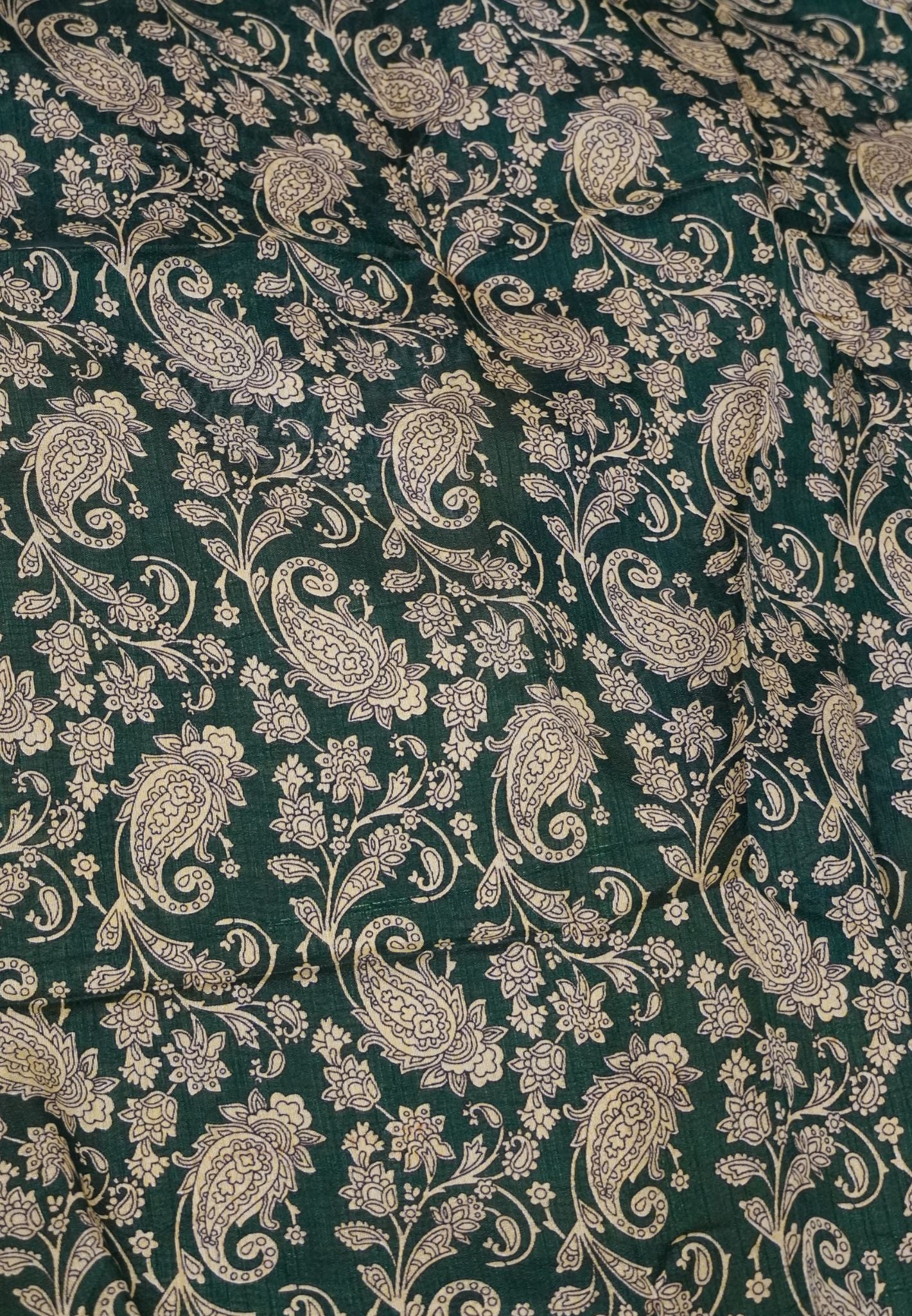 Soft Tussar Saree - Lime Green & Green Flr