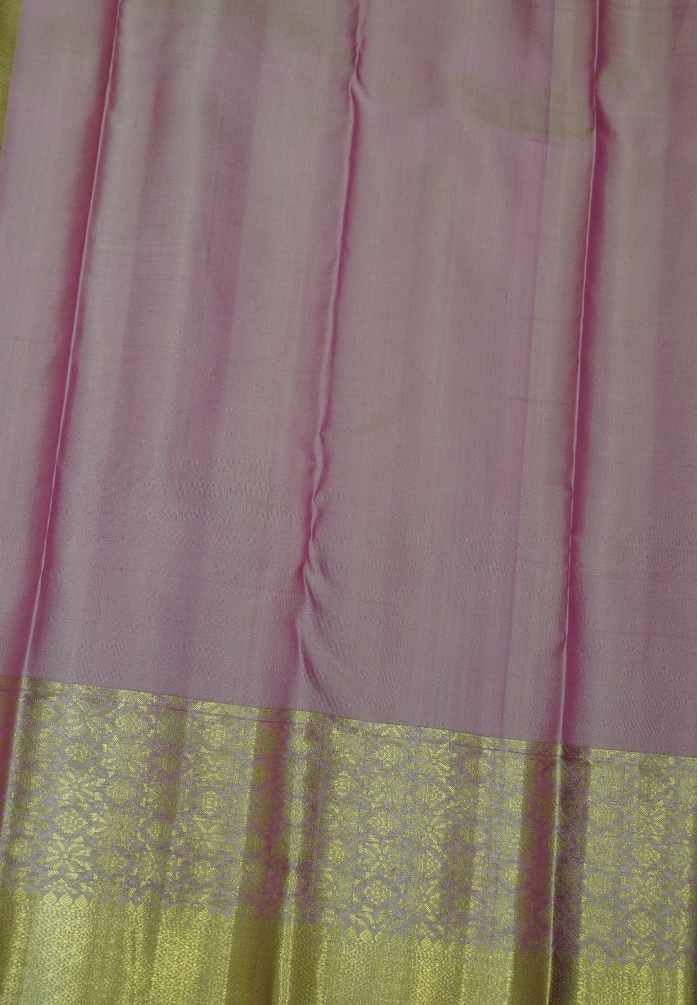 Pure Kanchipuram Silk Saree- Red with Baby Pink Border