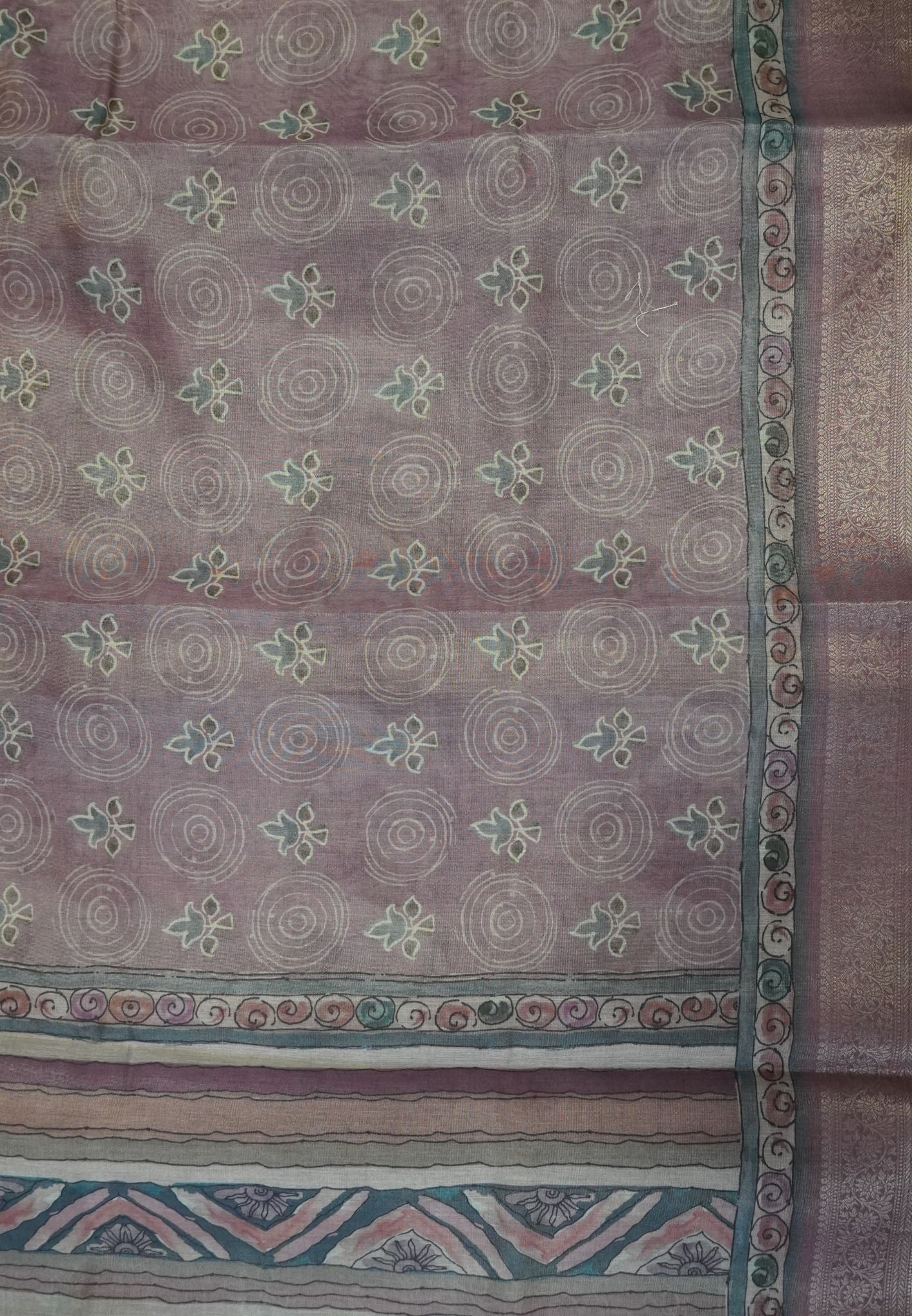 Tissue Kota Saree-Purple