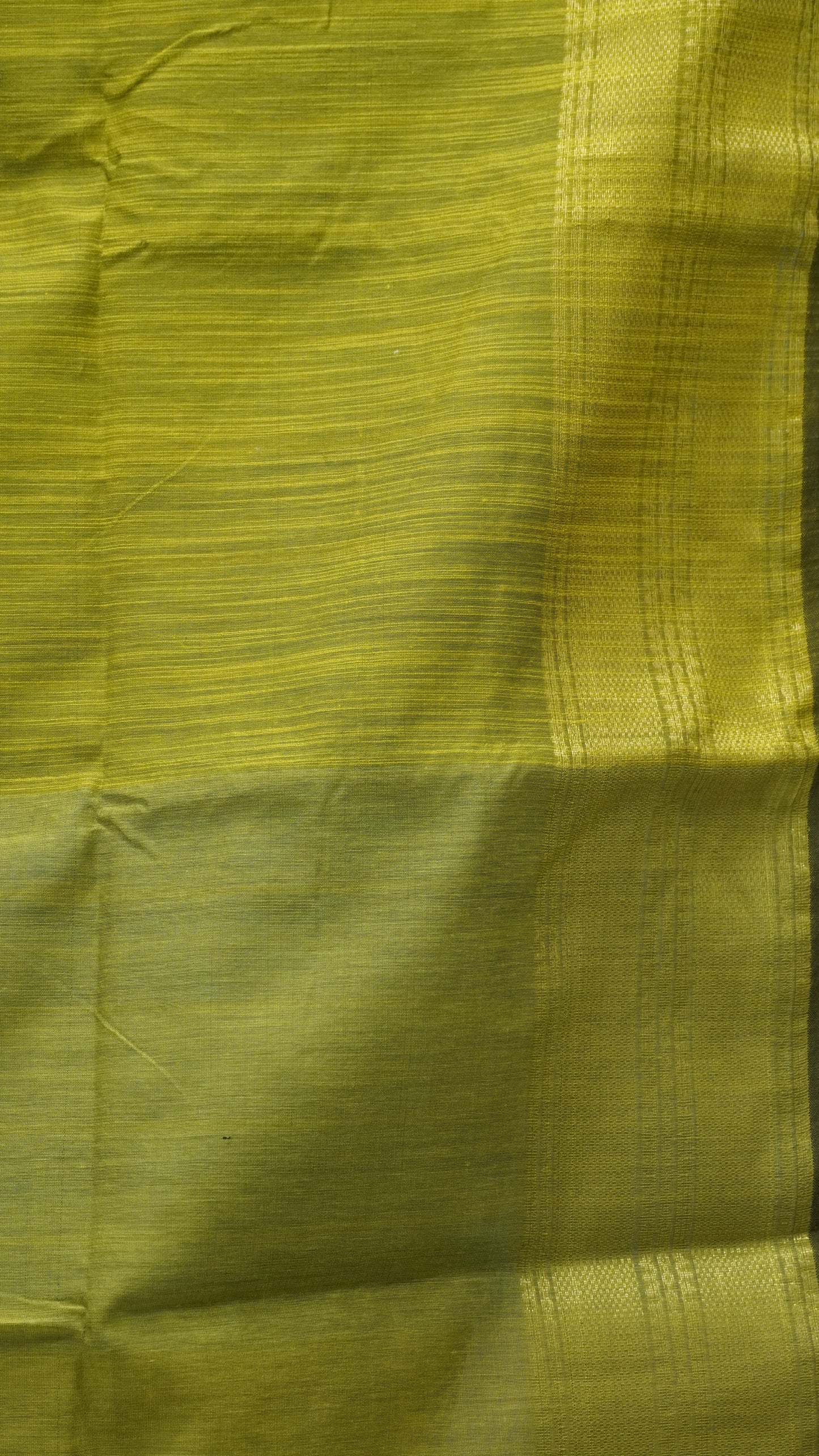 Maheswari Cotton Saree Lines-Fluorescent Green