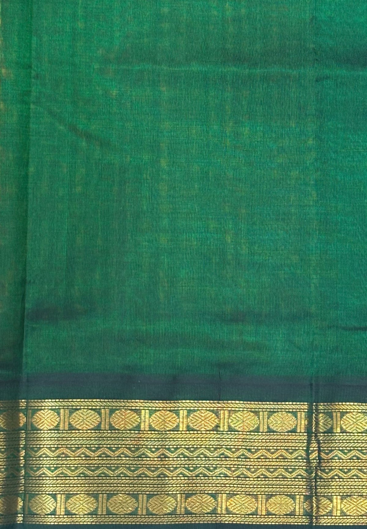 Pure Silk Cotton Saree-Yellow In Kalyani Zari With Contrast Border