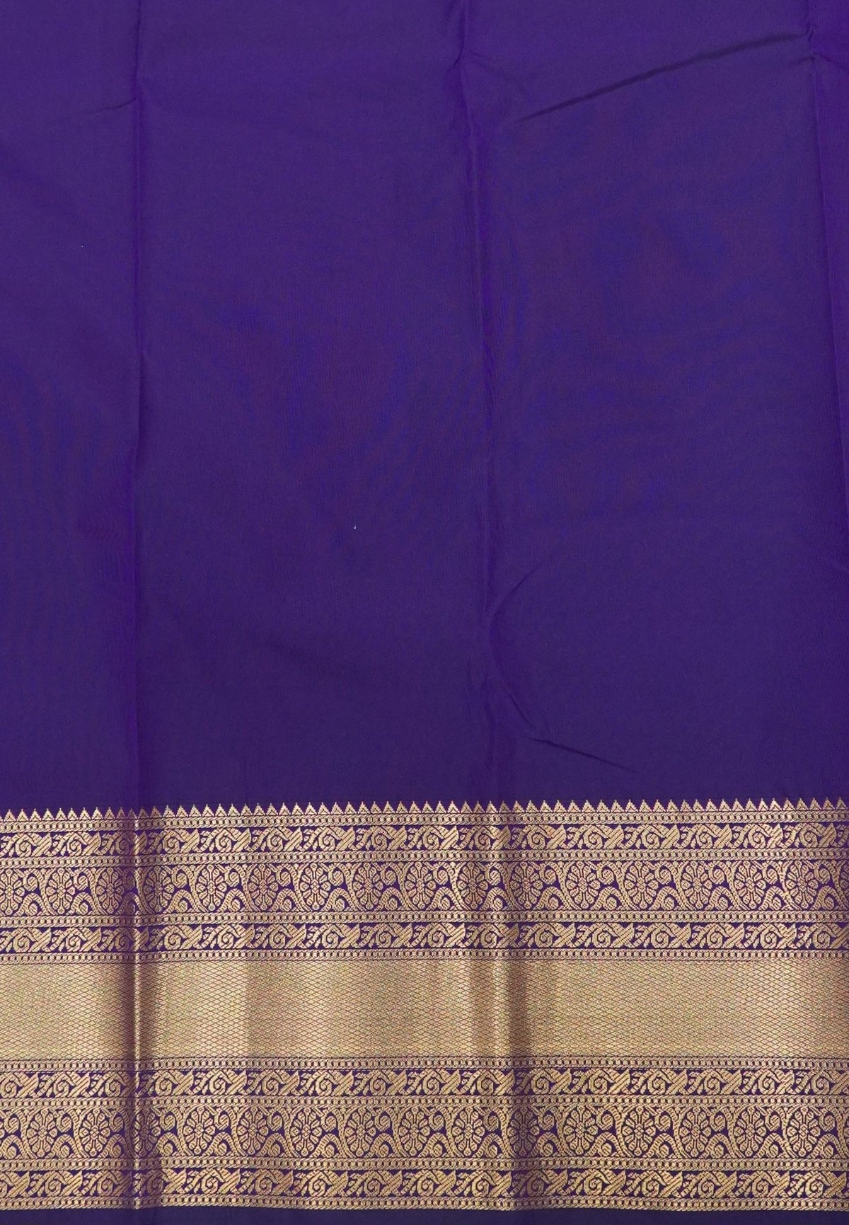 Budget Kanchipuram Saree-Purple In Floral Jaali Zari Border