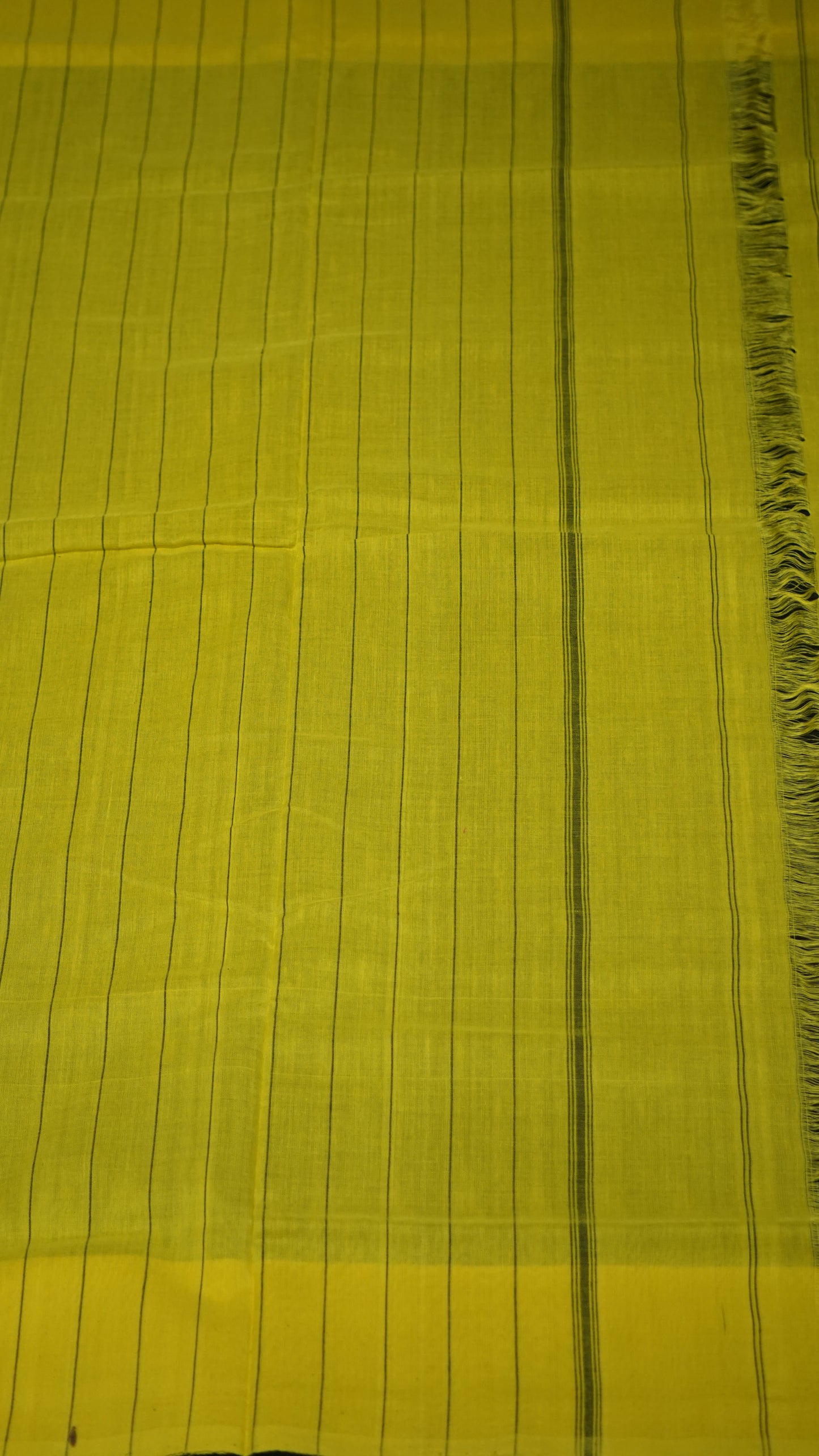 Pochampally Cotton double Ikkat Saree Black - Yellow