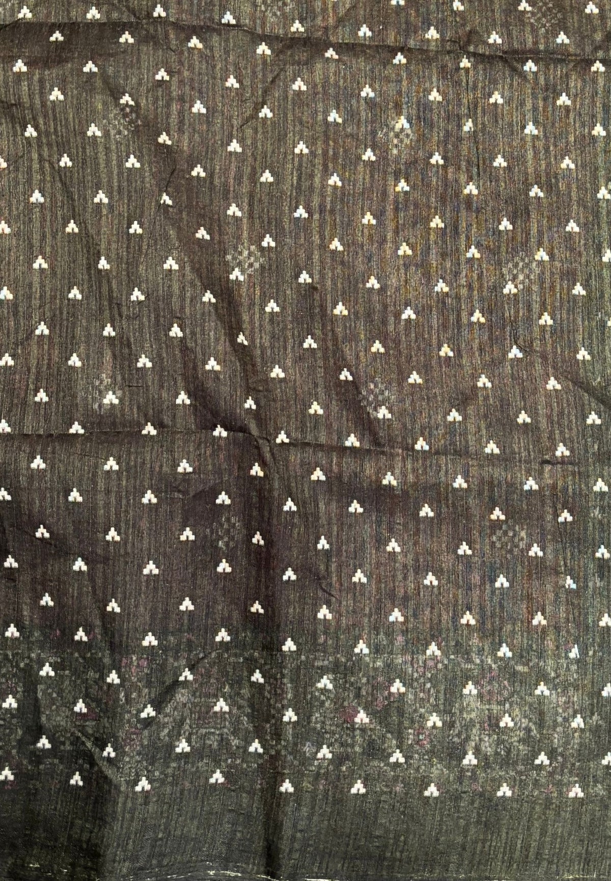 Jute Tussar Saree-Arakku In Patola Print Border