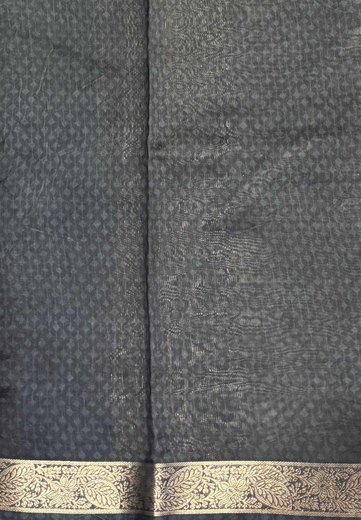 Chanderi Saree-Peacock Green in Traditional Bird Motif Border