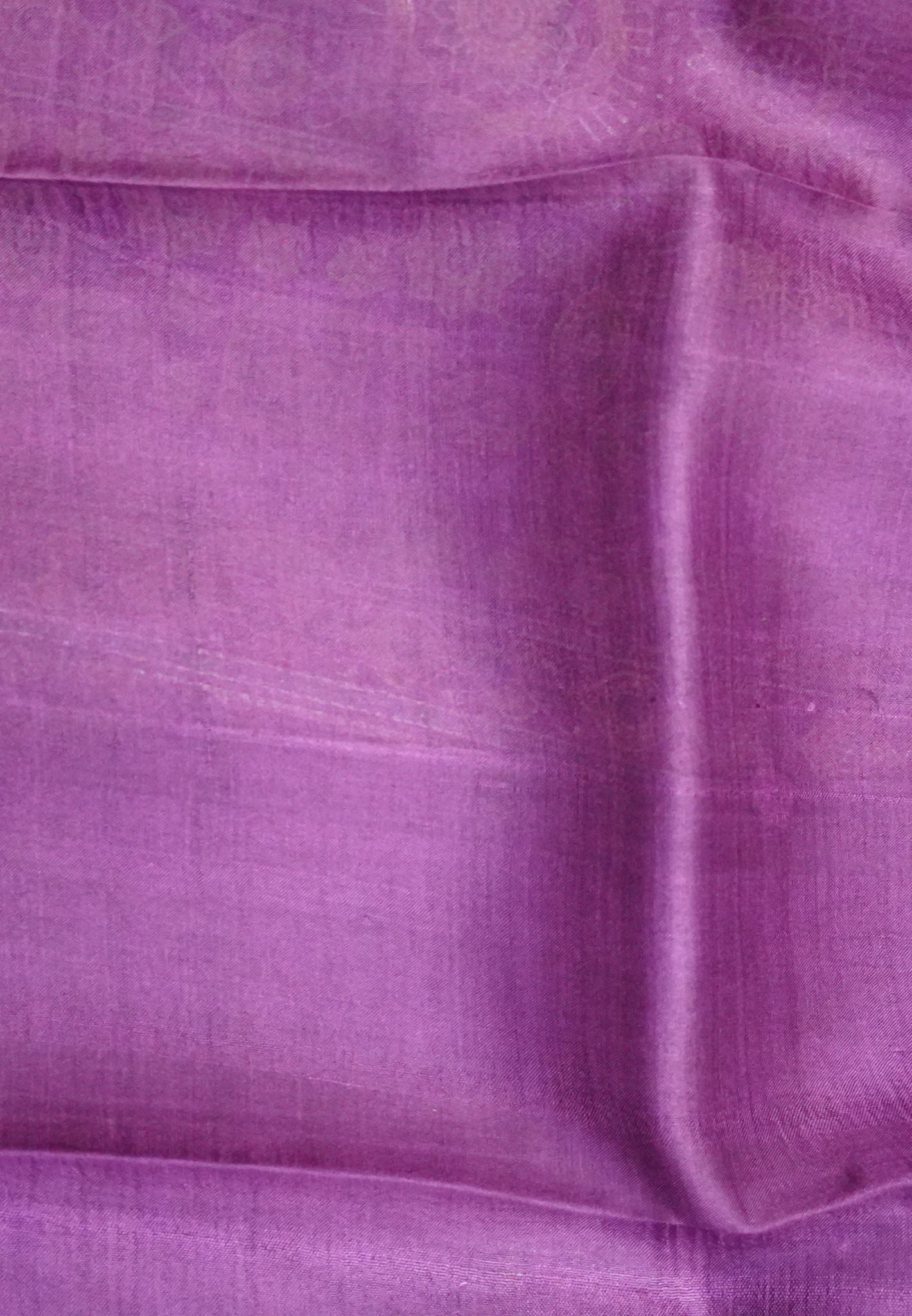 Pure Tussar Silk Saree – Purple Ajrakh Print