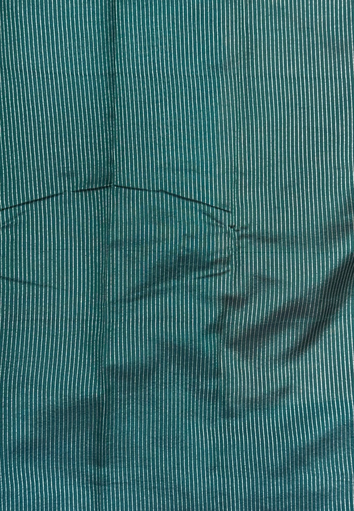 Semi Tussar Saree - Mustard With Green Border