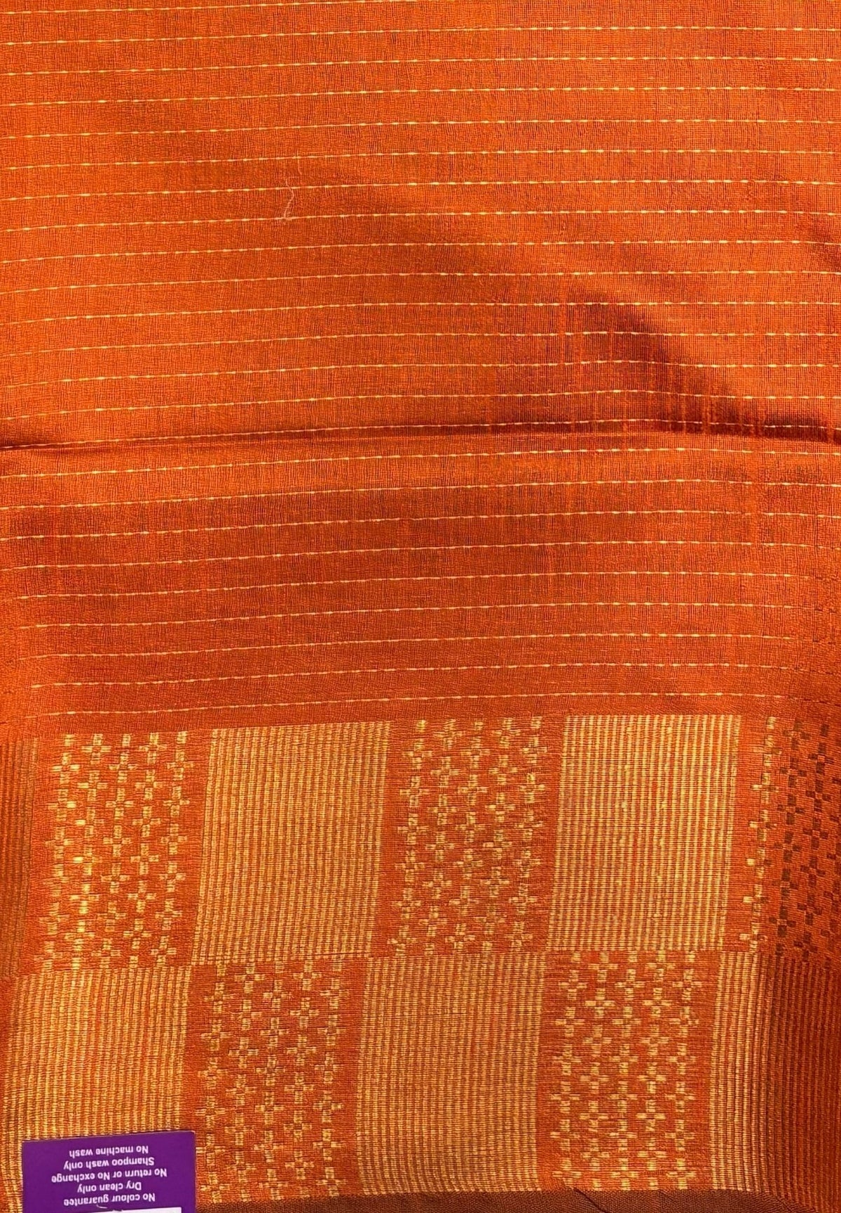 Semi Raw Silk Saree-Maroon In Checkered Zari With Contrast Border