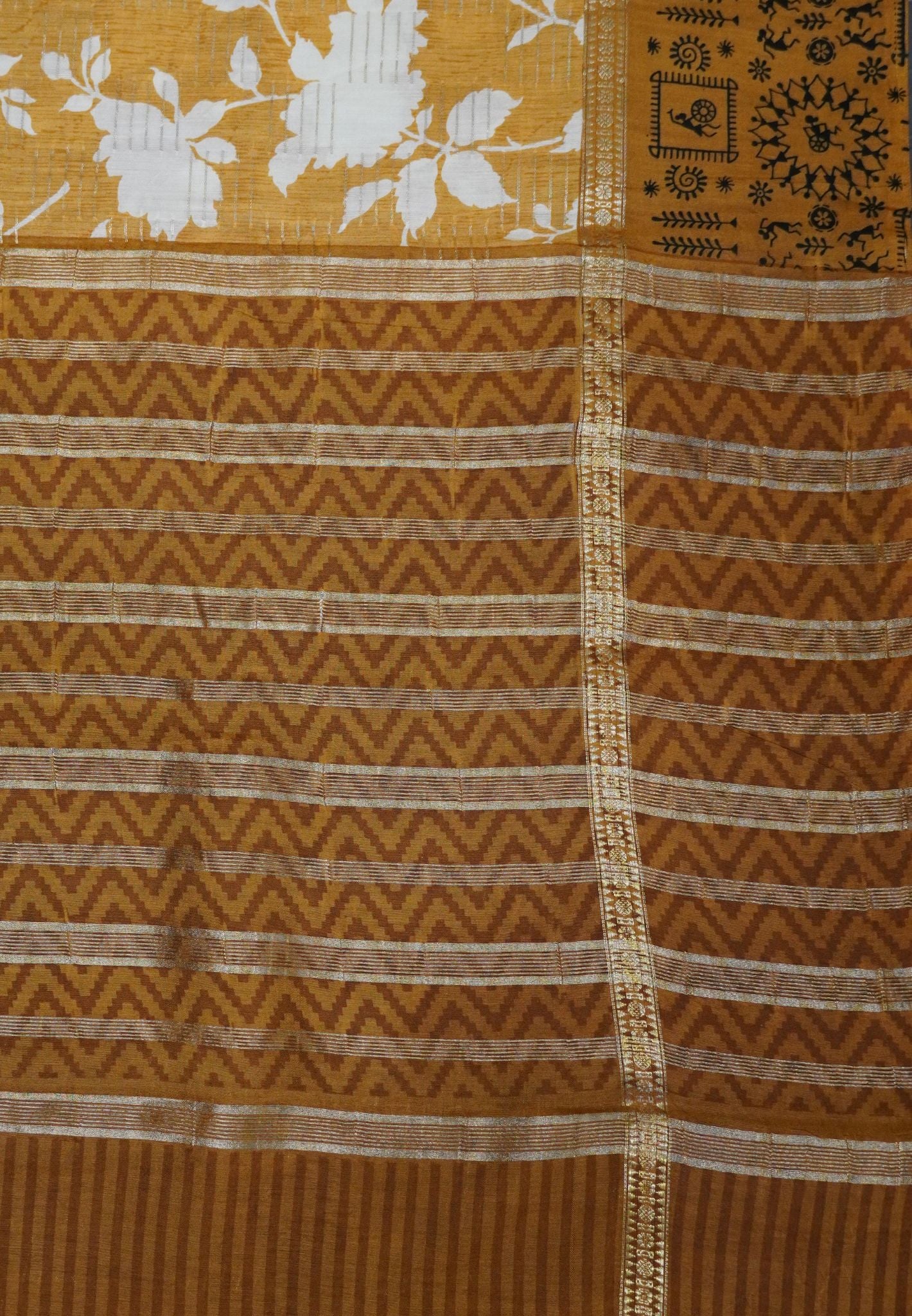 Viscose Saree - Brown