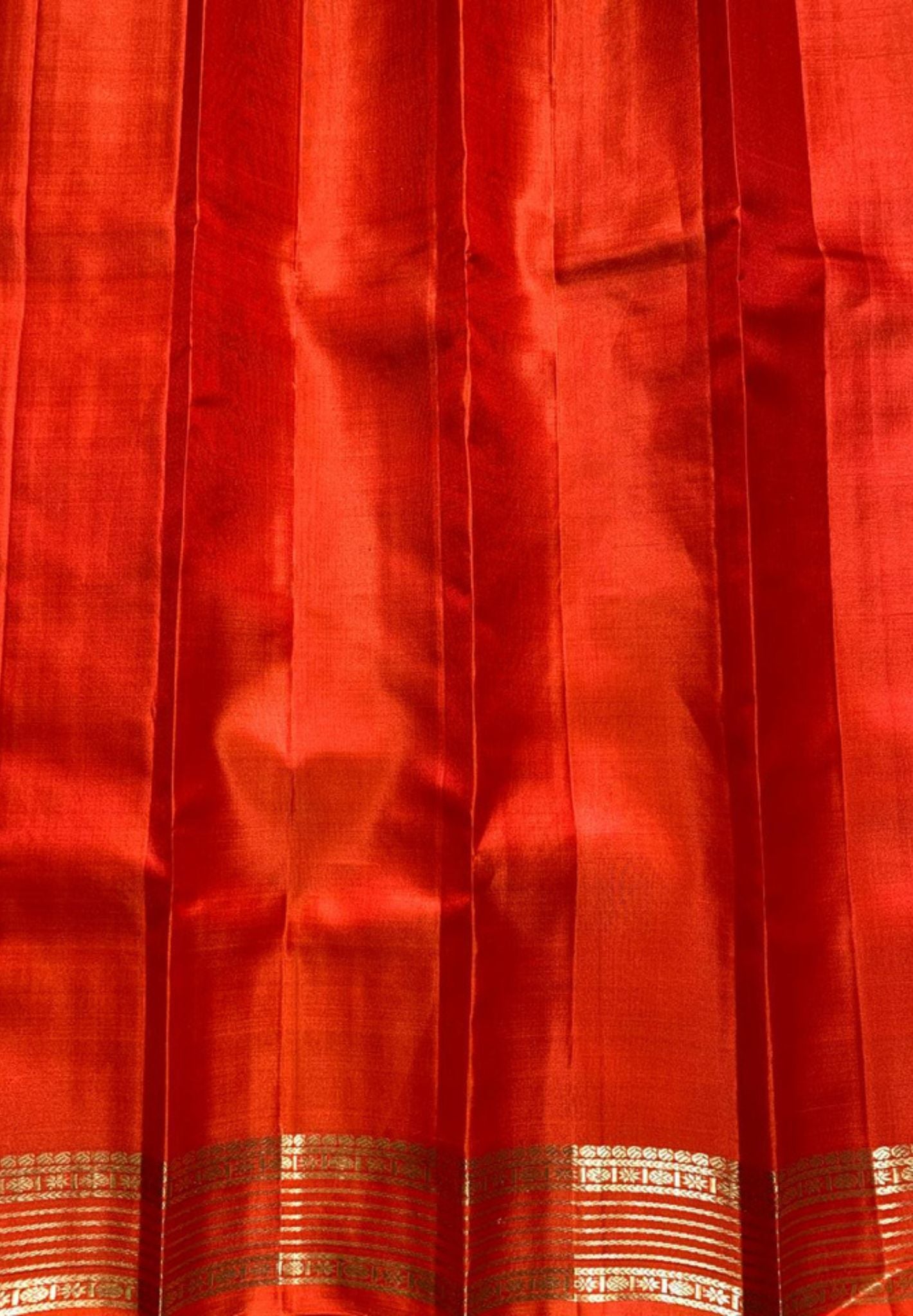 Pure Silk Saree Purple-Orange with Floral Butta