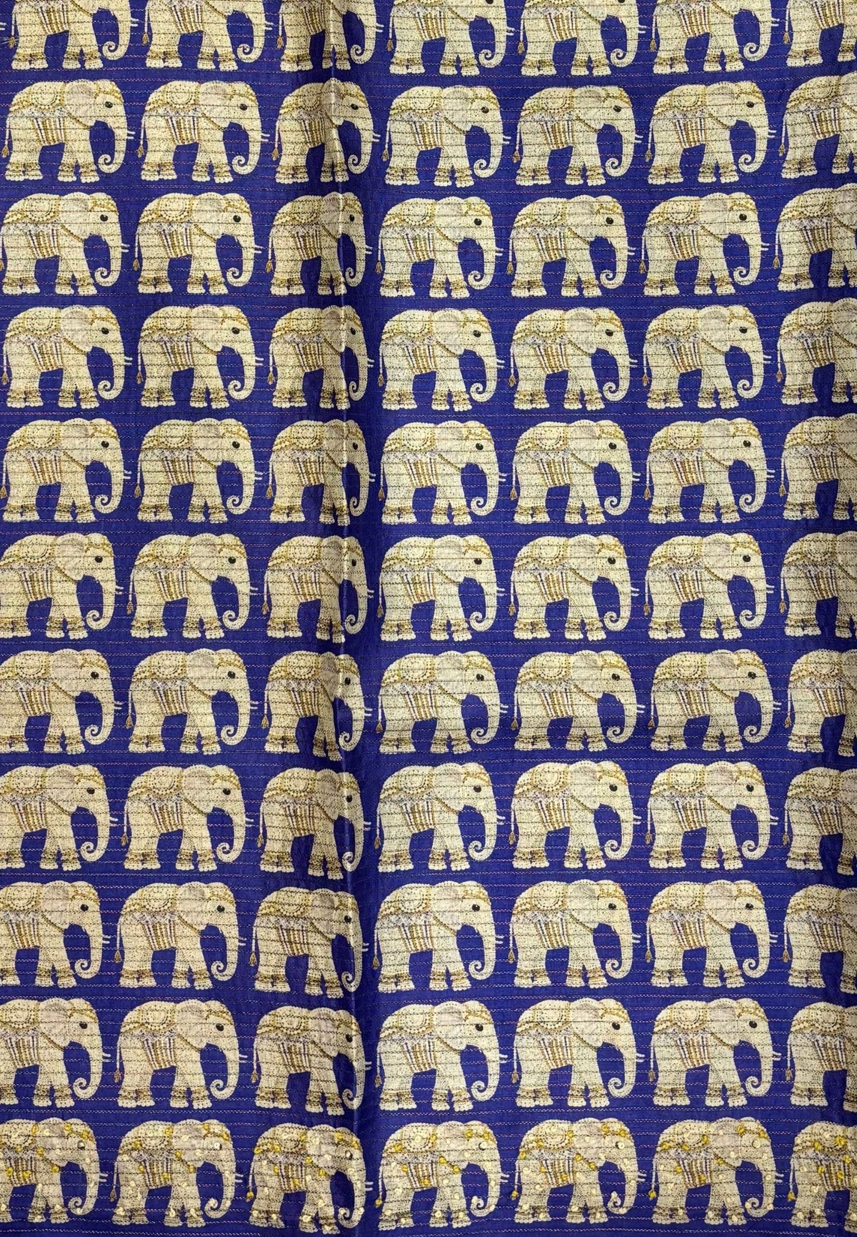 Tussar Saree-Mustard In Elephant Motif Border