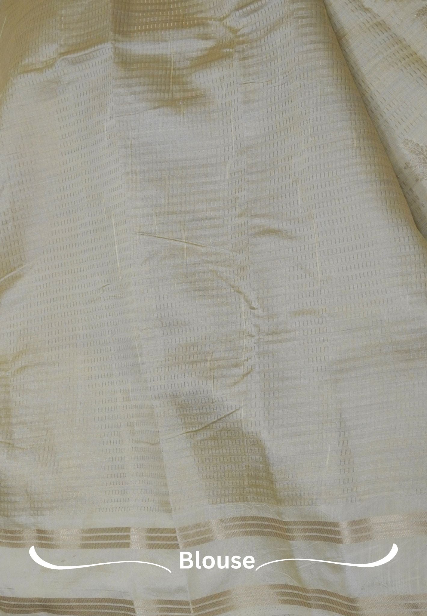 Semi Tussar Saree-Off White in RainDrop Zari with Retapet Border