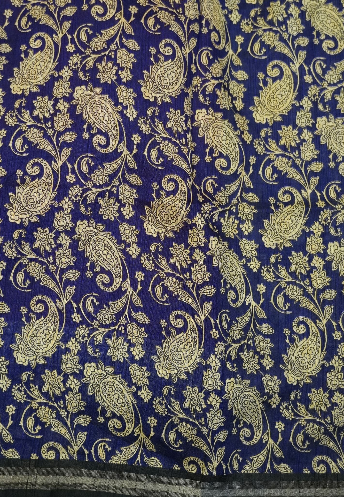 Soft Tussar Saree - Rani Pink & Violet Flr