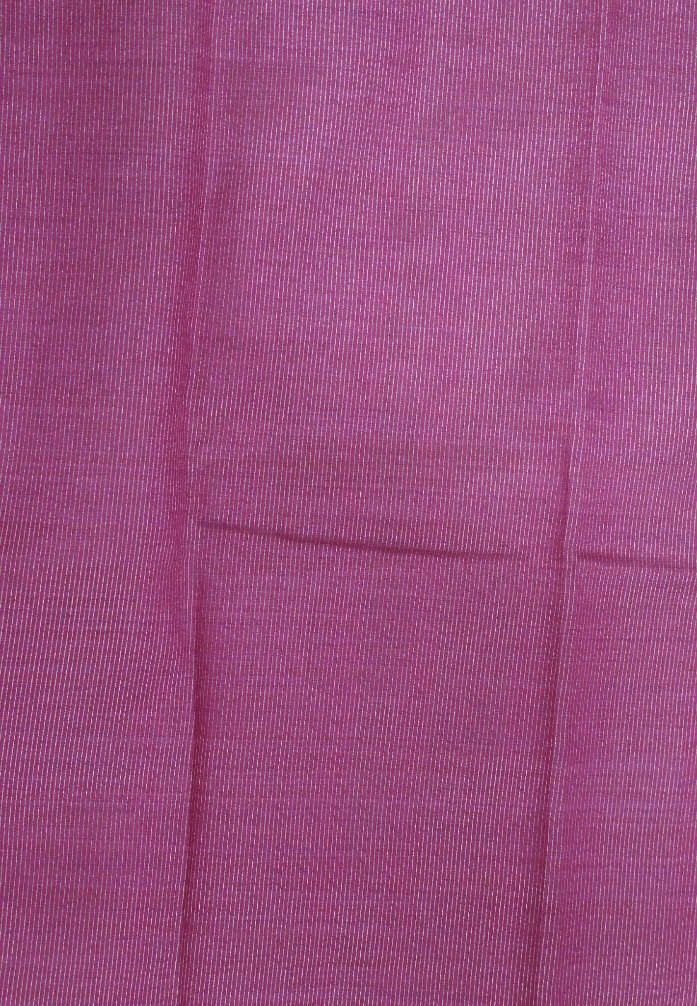 Semi Tussar Saree-Pink with Floral Zari Motif