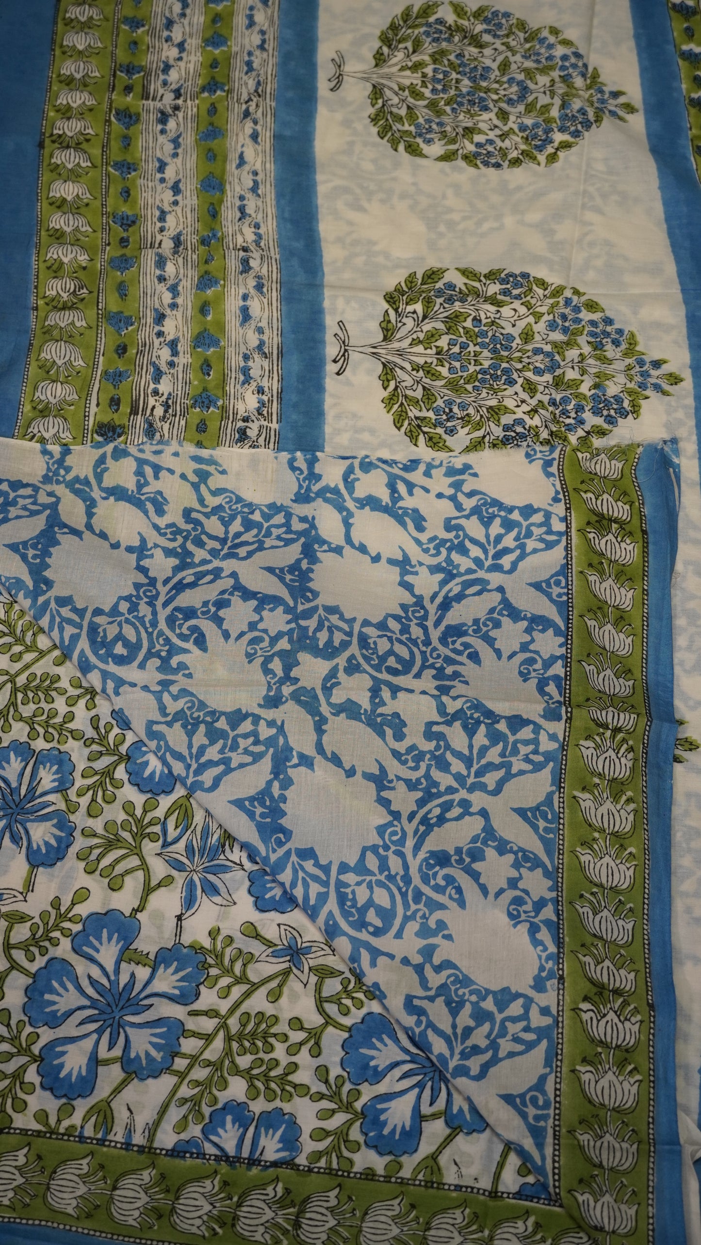 Mul Mul Cotton Saree Floral