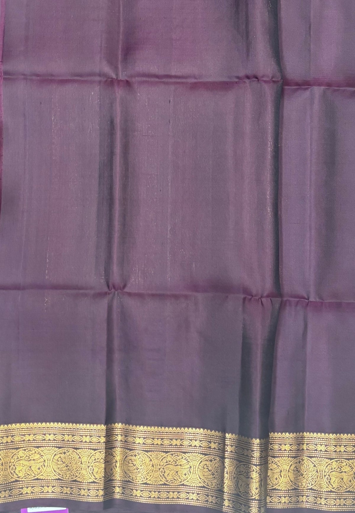 Pure Kanchipuram Silk Saree-Coffee Brown in Chakram Coin Zari Border