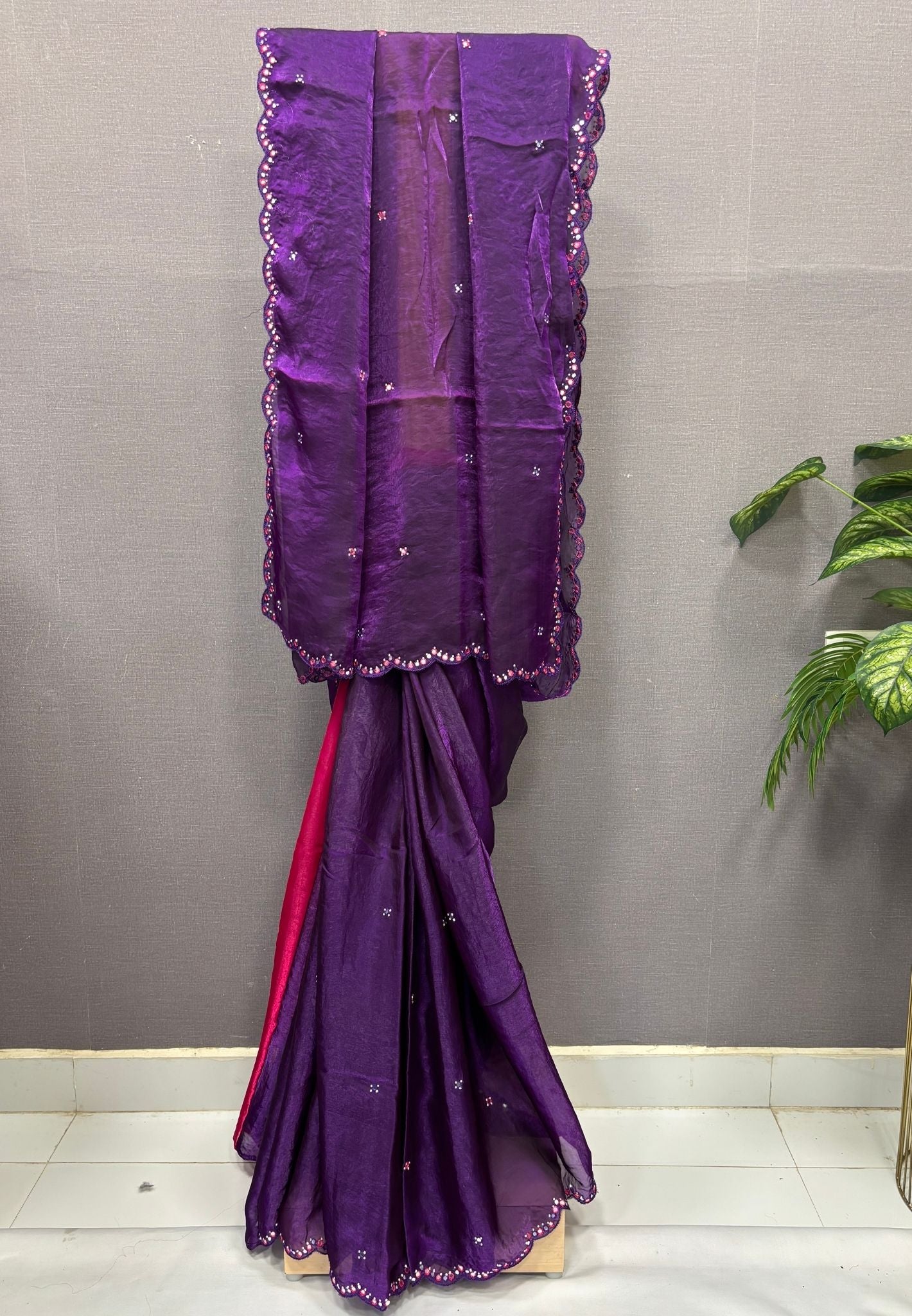 Designer Saree-Purple