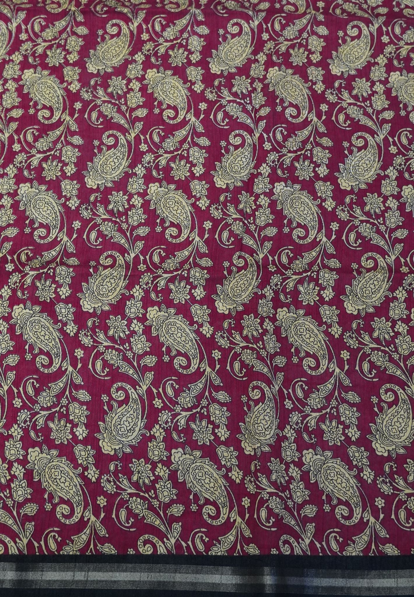 Soft Tussar Saree - Violet & Maroon Flr