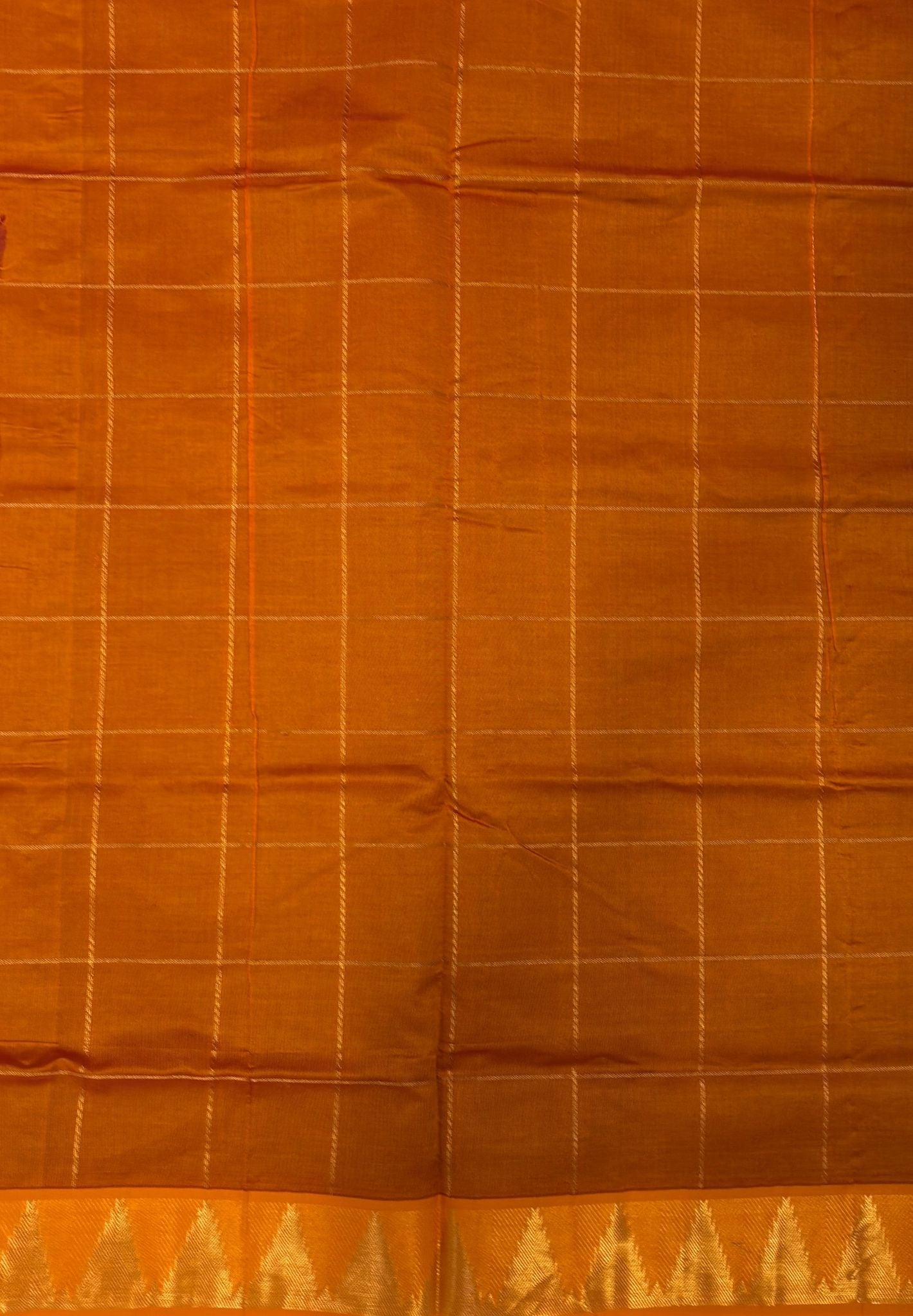 Silk Cotton Saree-Magenta with Contrast Temple Border