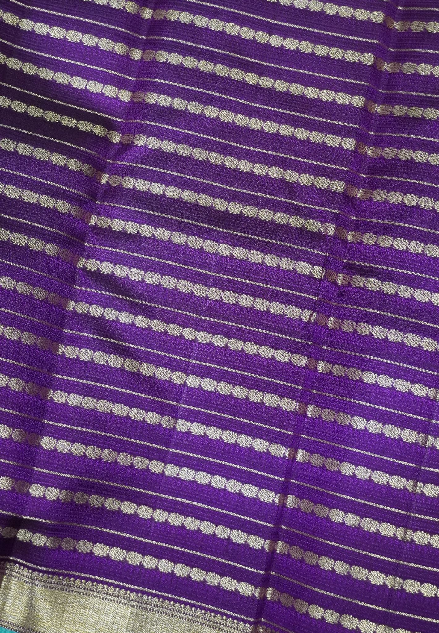 Pure Kanchipuram Silk Saree- Wine Small Border with Annam Butta